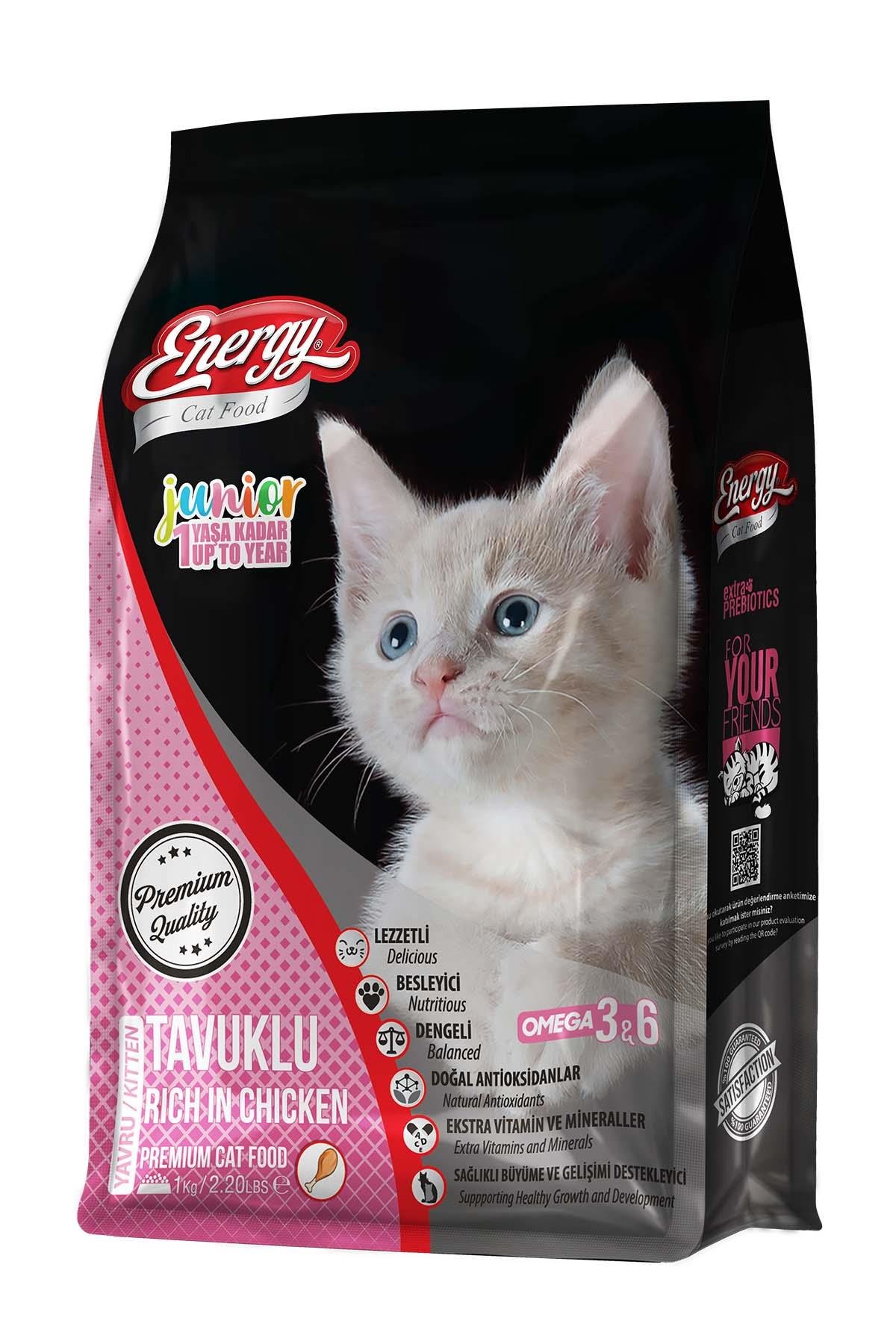 ENERGY TAVUKLU YAVRU KEDİ MAMASI 1 KG 4 ADET