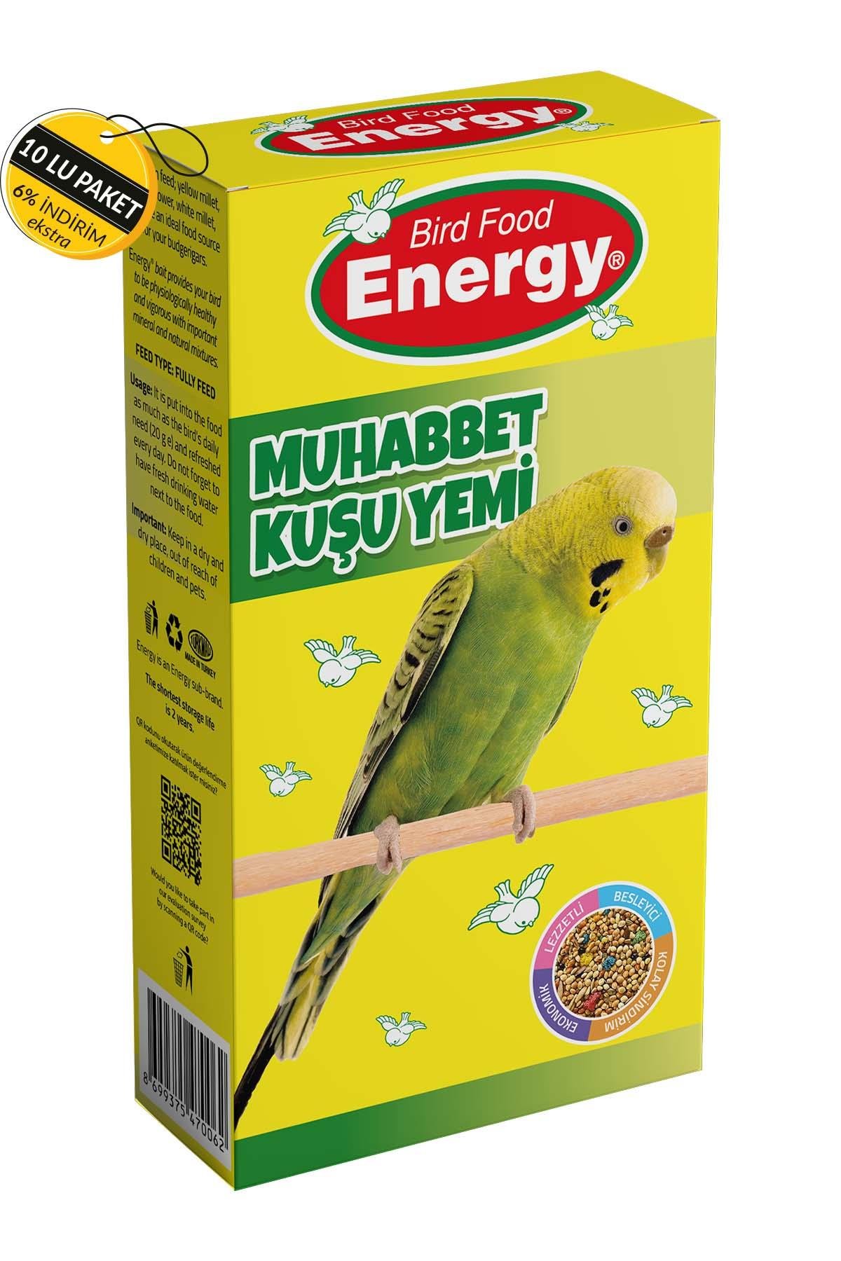 Energy Muhabbet Kuşu Yemi 300 G Özel Koli (10 Adet)