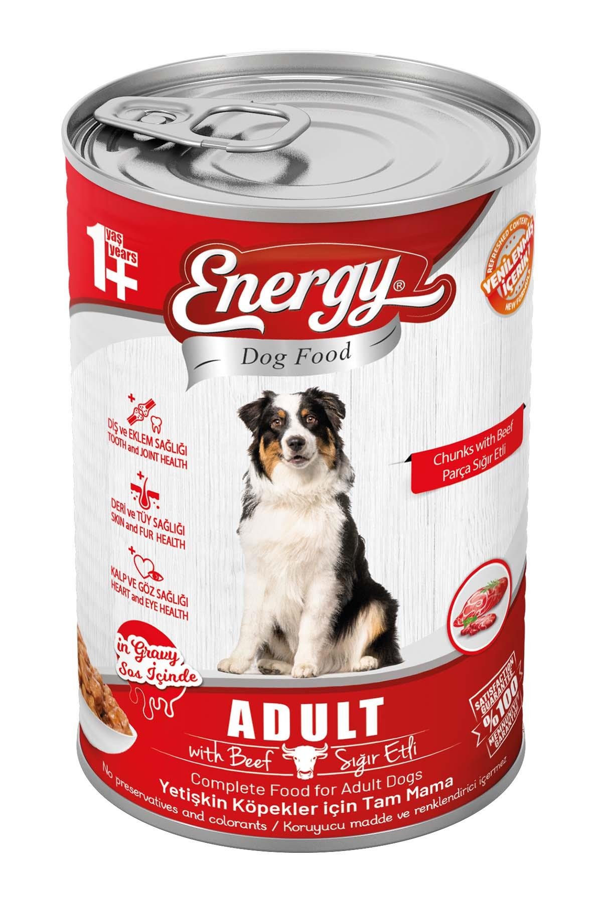 	ENERGY SIĞIR ETLİ YETİŞKİN ISLAK KÖPEK MAMASI 400 G 24 ADET