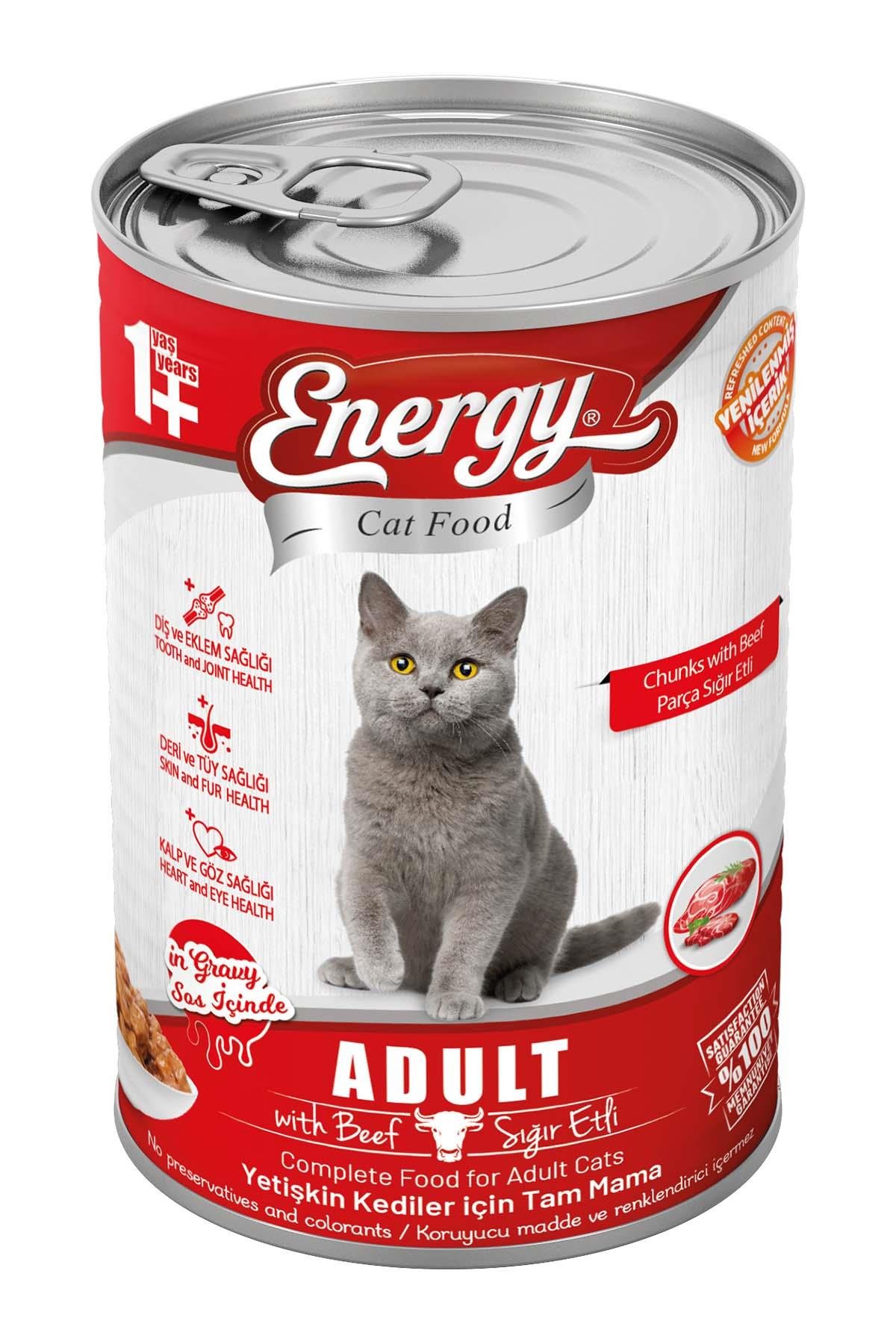 ENERGY SIĞIR ETLİ YETİŞKİN ISLAK KEDİ MAMASI 400 G 24 ADET