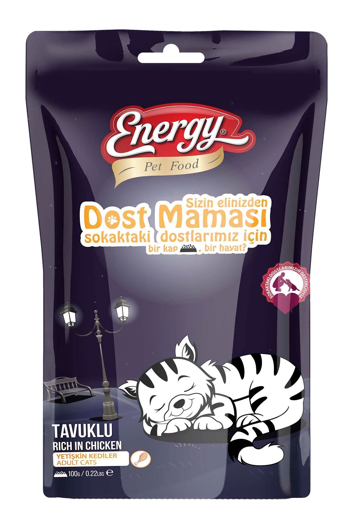 ENERGY TAVUKLU DOSTLUK KEDİ MAMASI 100 GRAM 20 ADET 