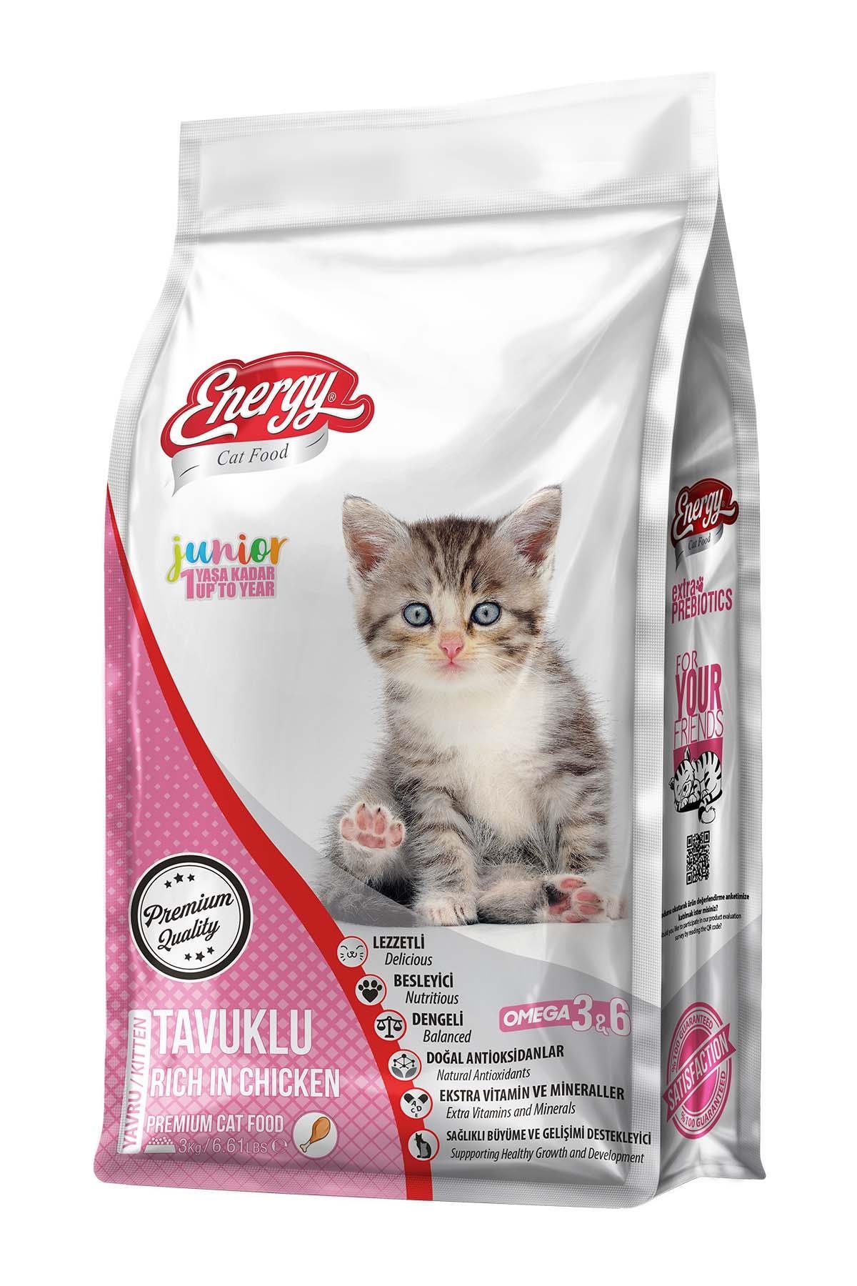 ENERGY TAVUKLU YAVRU KEDİ MAMASI 3 KG 2 ADET