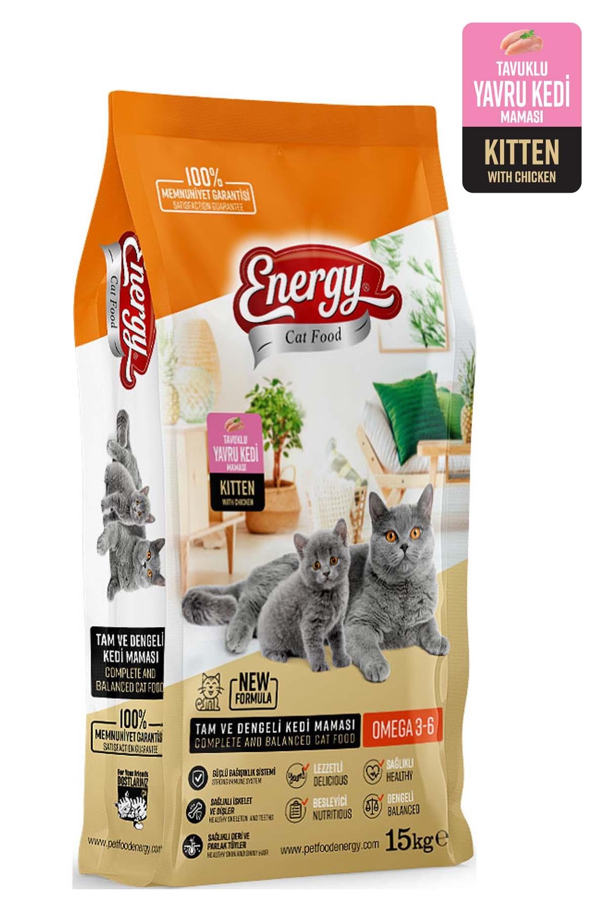 ENERGY TAVUKLU YAVRU KEDİ MAMASI 15 KG 2 ADET