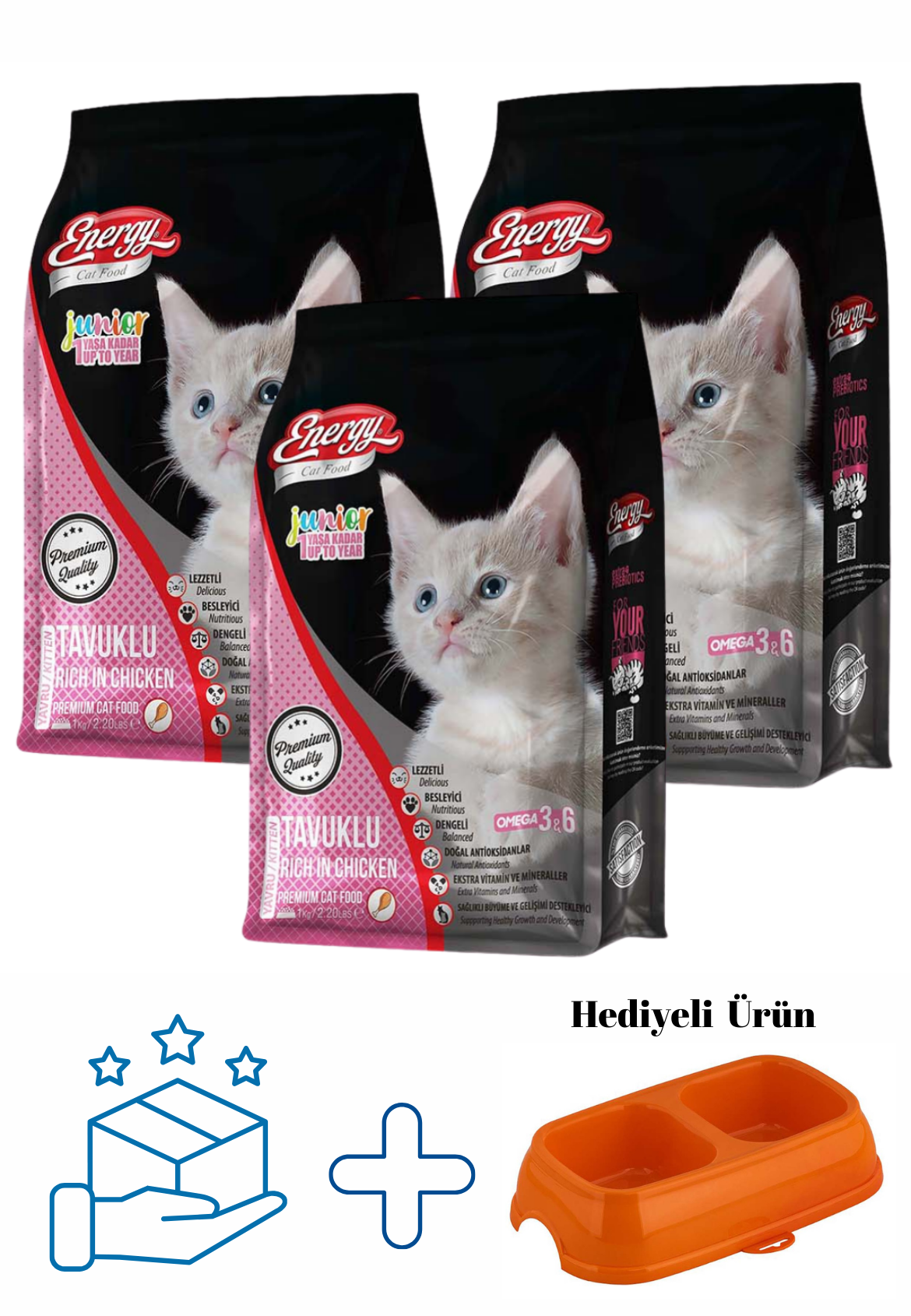 Tavuklu Yavru Kedi Maması 1 Kg - 3 Adet