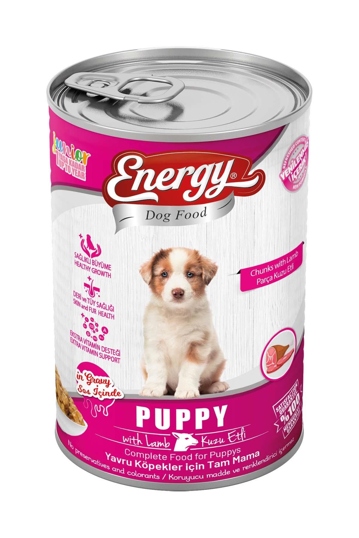 ENERGY KUZU ETLİ YAVRU ISLAK KÖPEK MAMASI 400 G 24 ADET