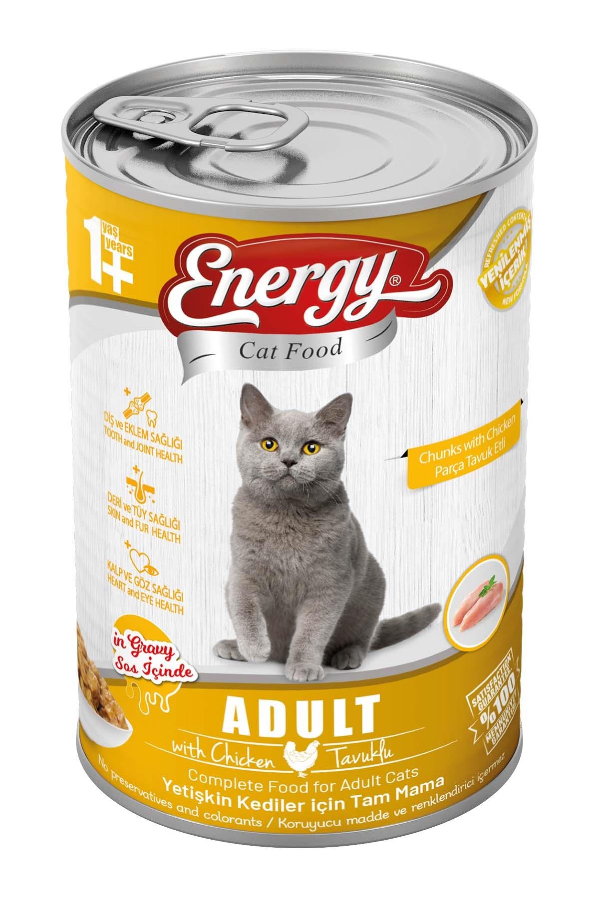Energy Tavuklu Yetişkin Yaş Konserve Kedi Maması 400 G