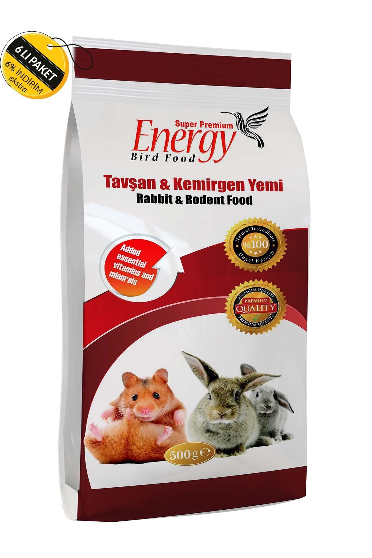 Energy Tavşan & Kemirgen Yemi 500 G Özel Koli (6 Adet)