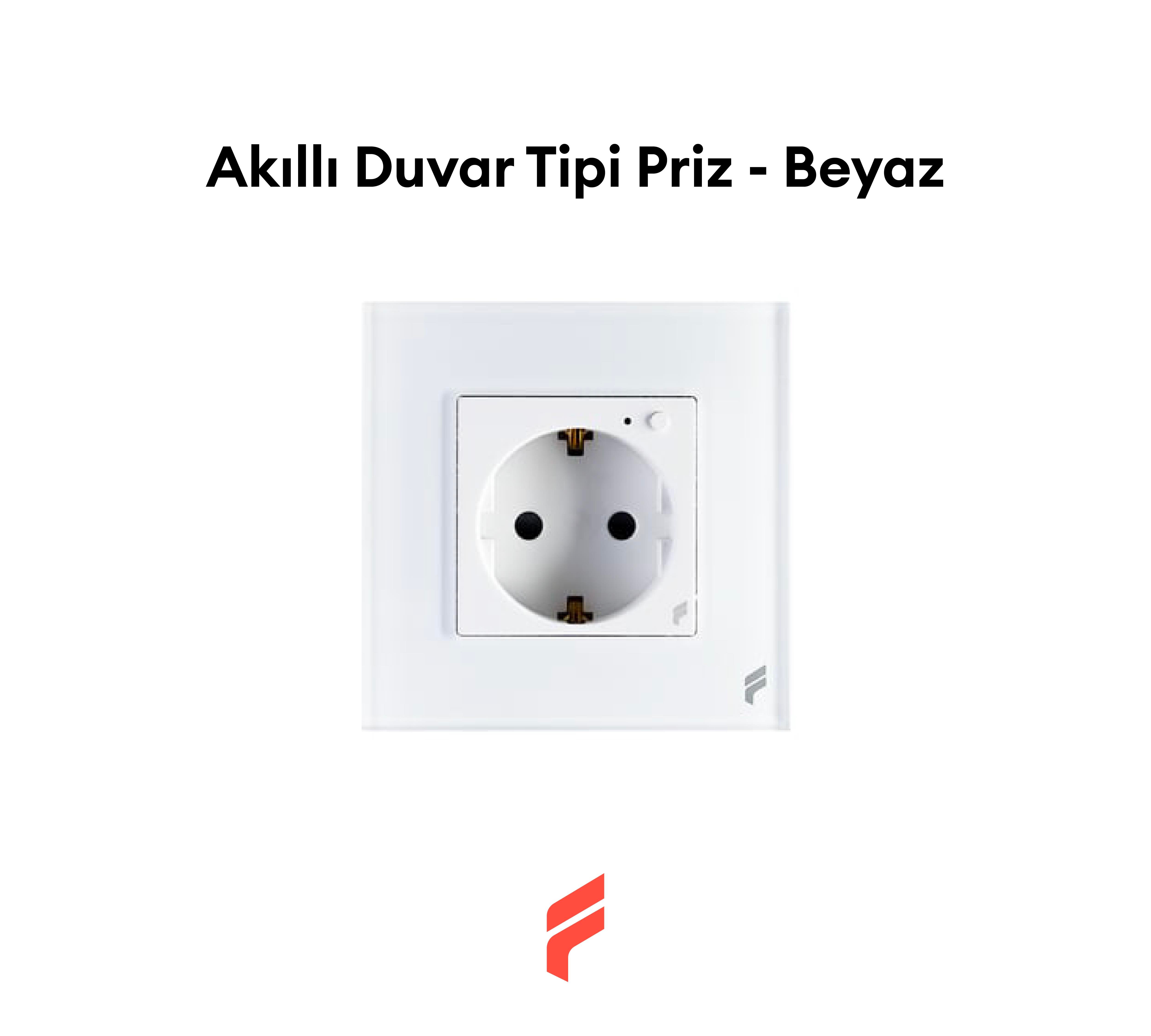 Akıllı Duvar Tipi Priz - Beyaz