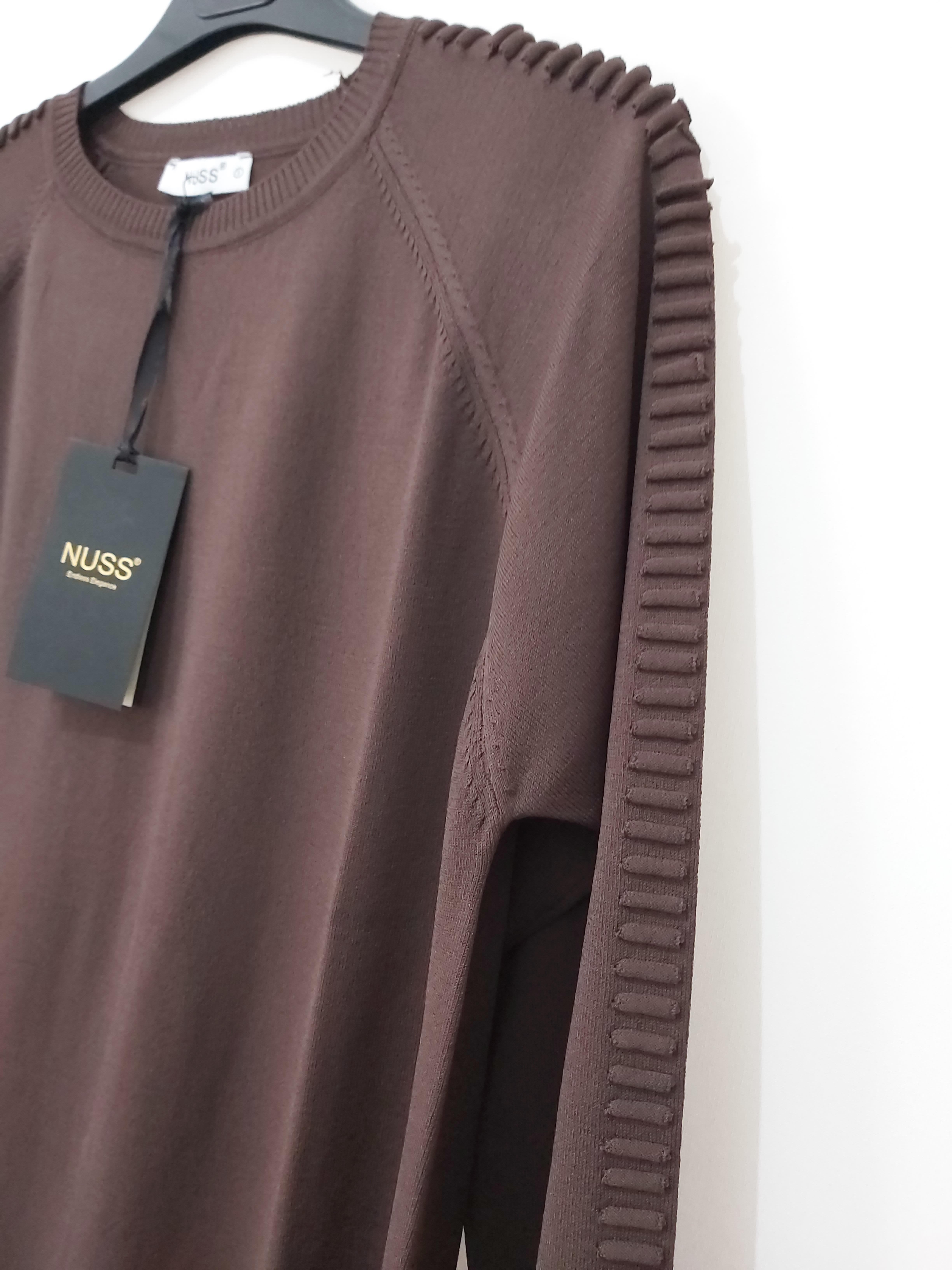 NussNUSS MERSERİZE KOLLARI PITPIT DETAYLI TUNİK KAHVERENGİ NS-24K-928TNKNS-24K-928TNKSetr-i Şah Butik