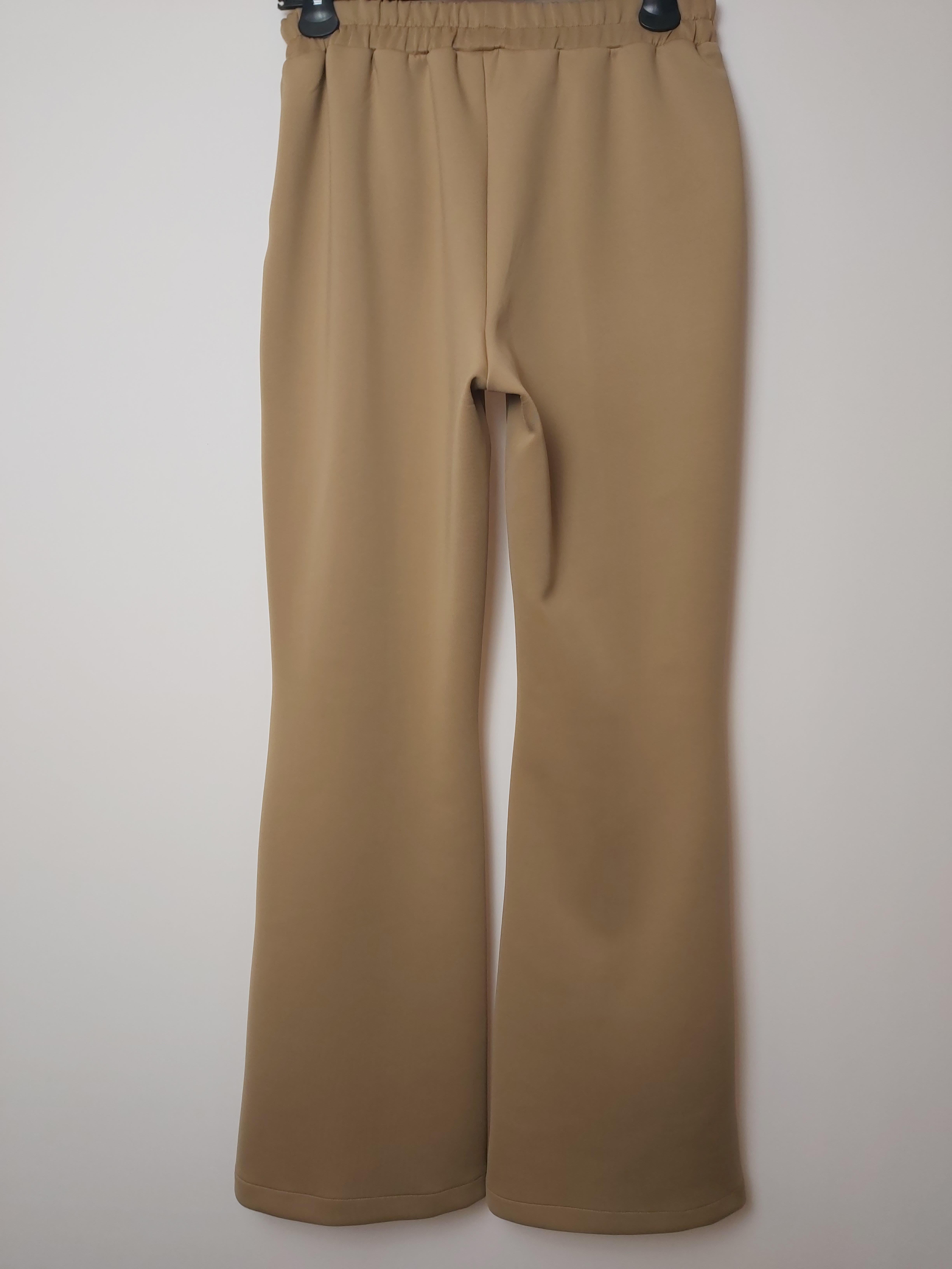 ORHAN STORE İSPANYOL PAÇA YIRTMAÇLI SCUBA PANTOLON BEJ 1043