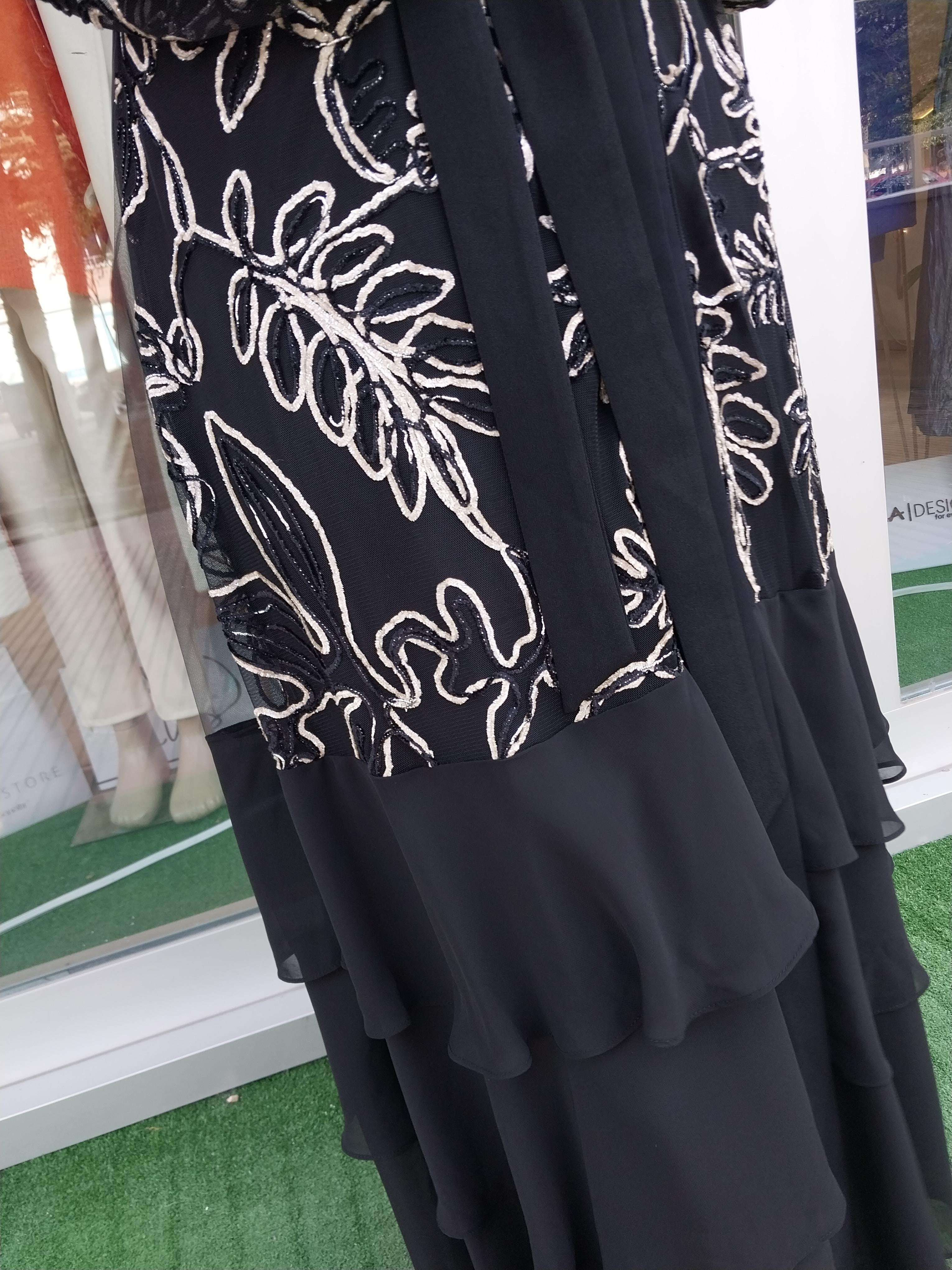 ORHAN STORE İKİLİ TAKIM ABAYA SİYAH GOLD 1495