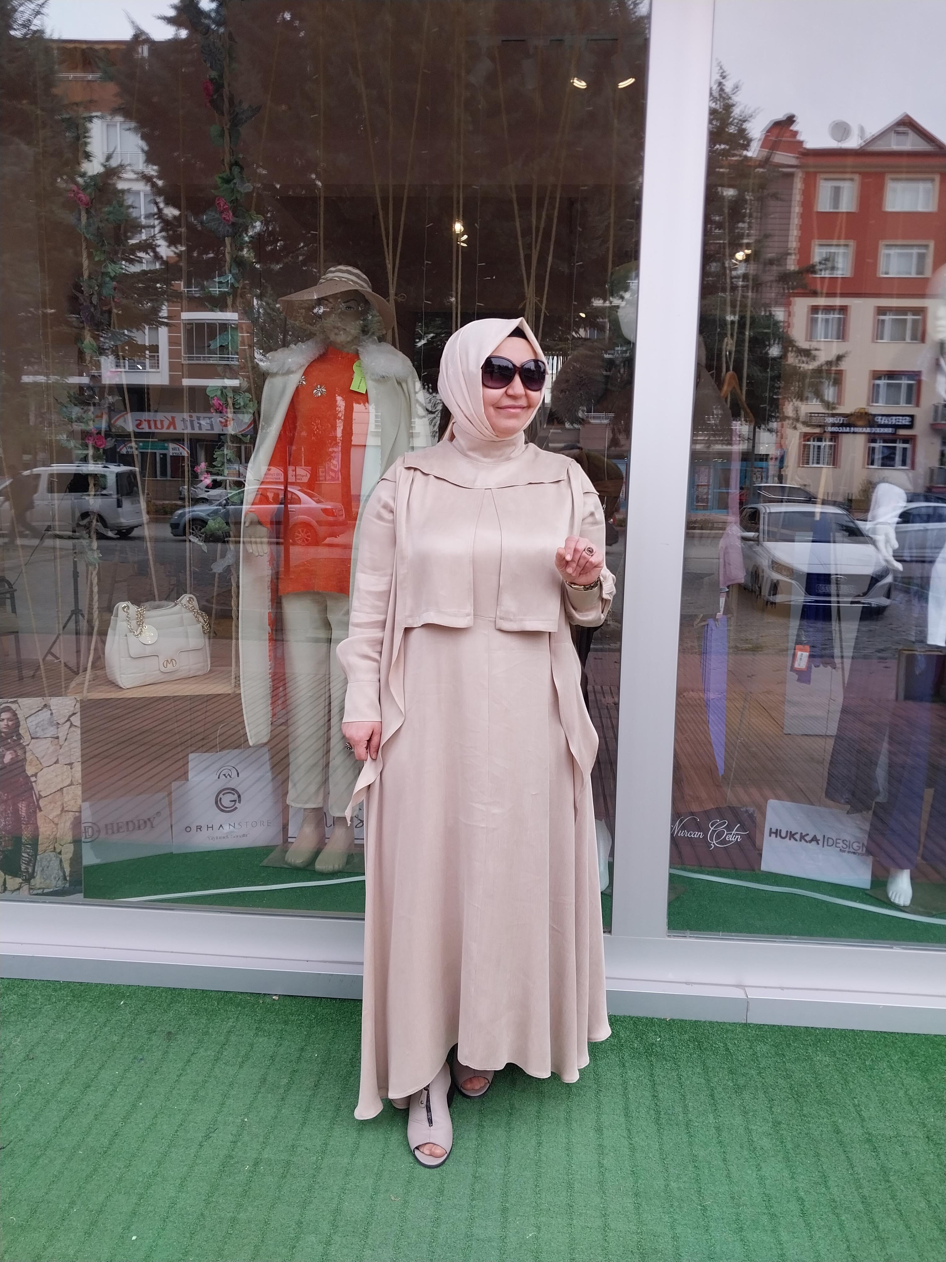 LİSAEXCLUSİVE SIAN İPEK ELBİSE BEJ 2046
