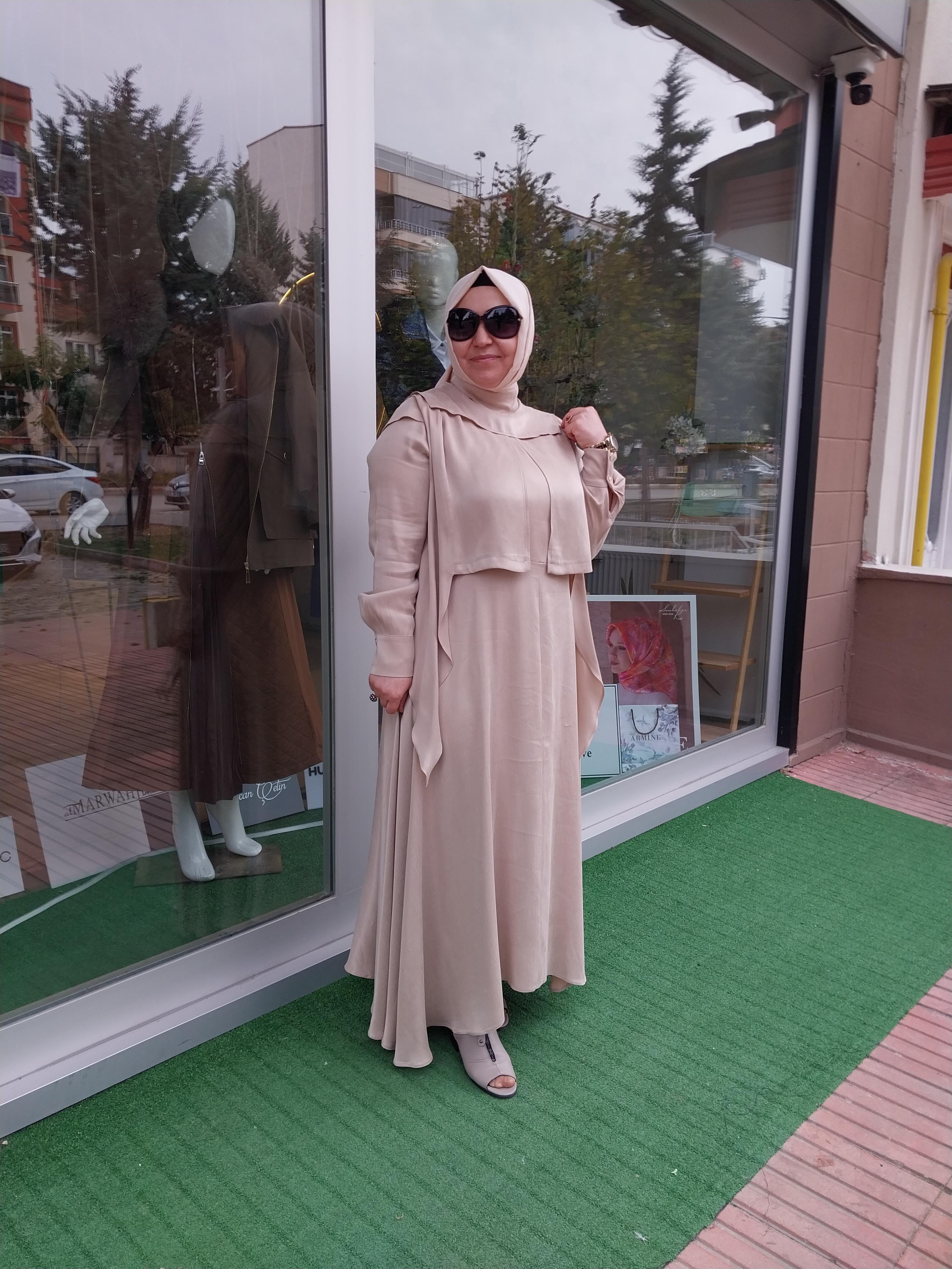 LİSAEXCLUSİVE SIAN İPEK ELBİSE BEJ 2046