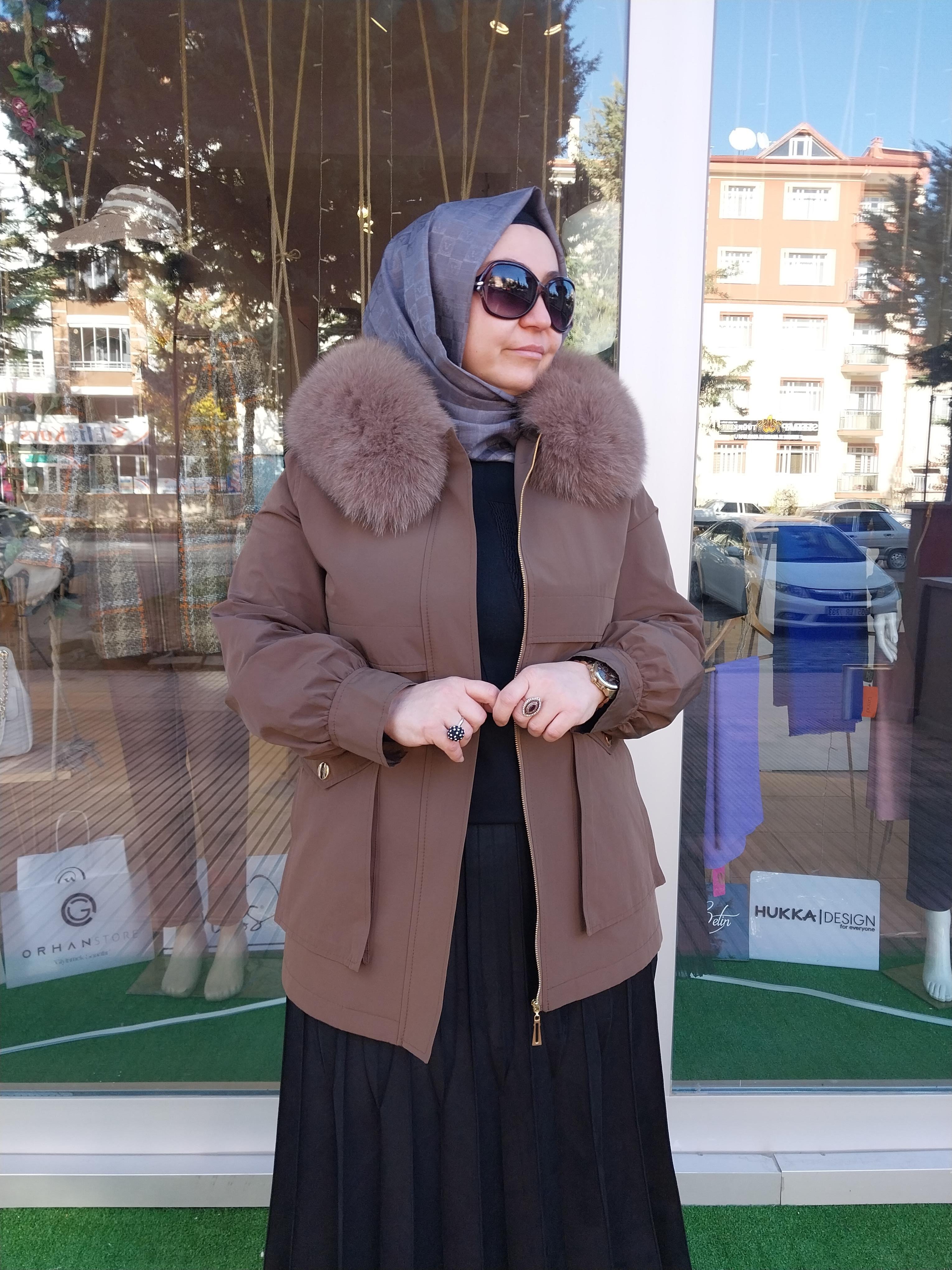 LİSA EXCLUSİVE KÜRKLÜ LAPİTİ KABAN VİZON 2051