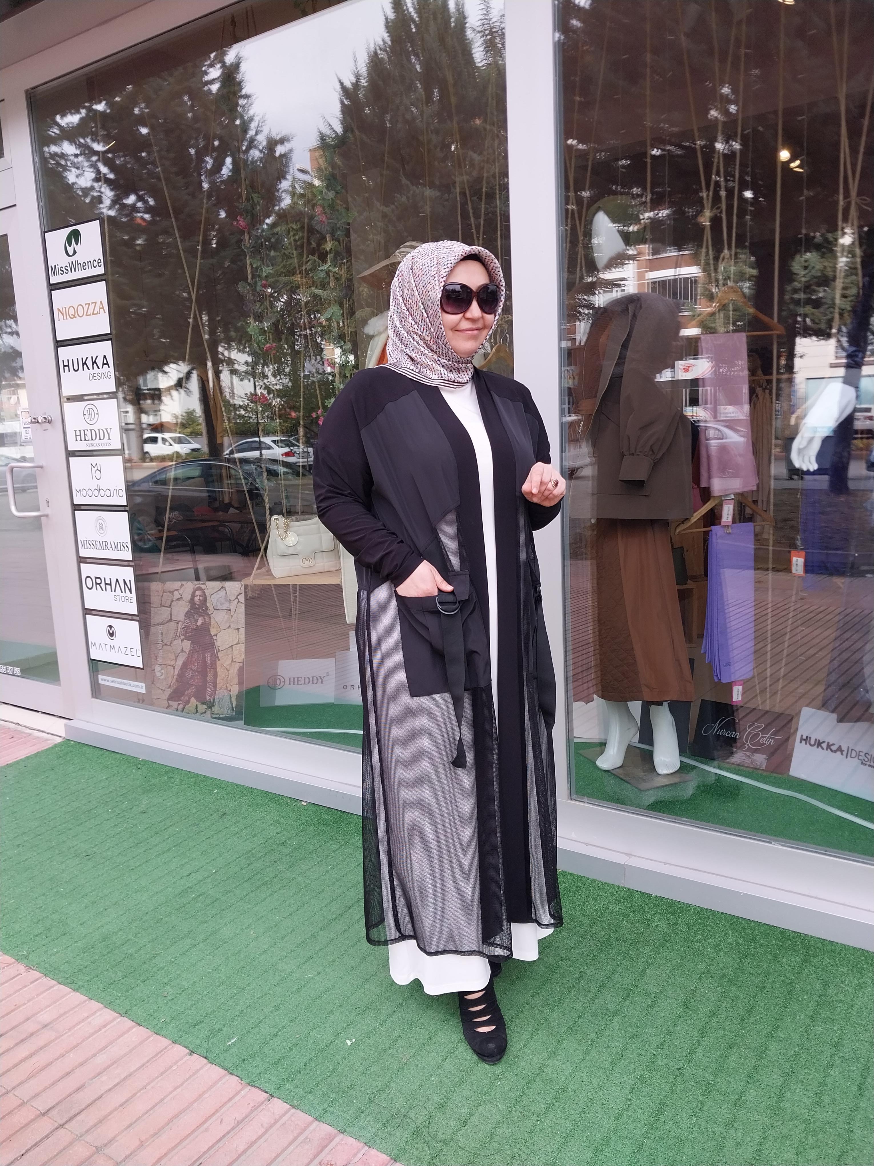 NURCAN ÇETİN FİLE DETAYLI YELEK SİYAH 24715