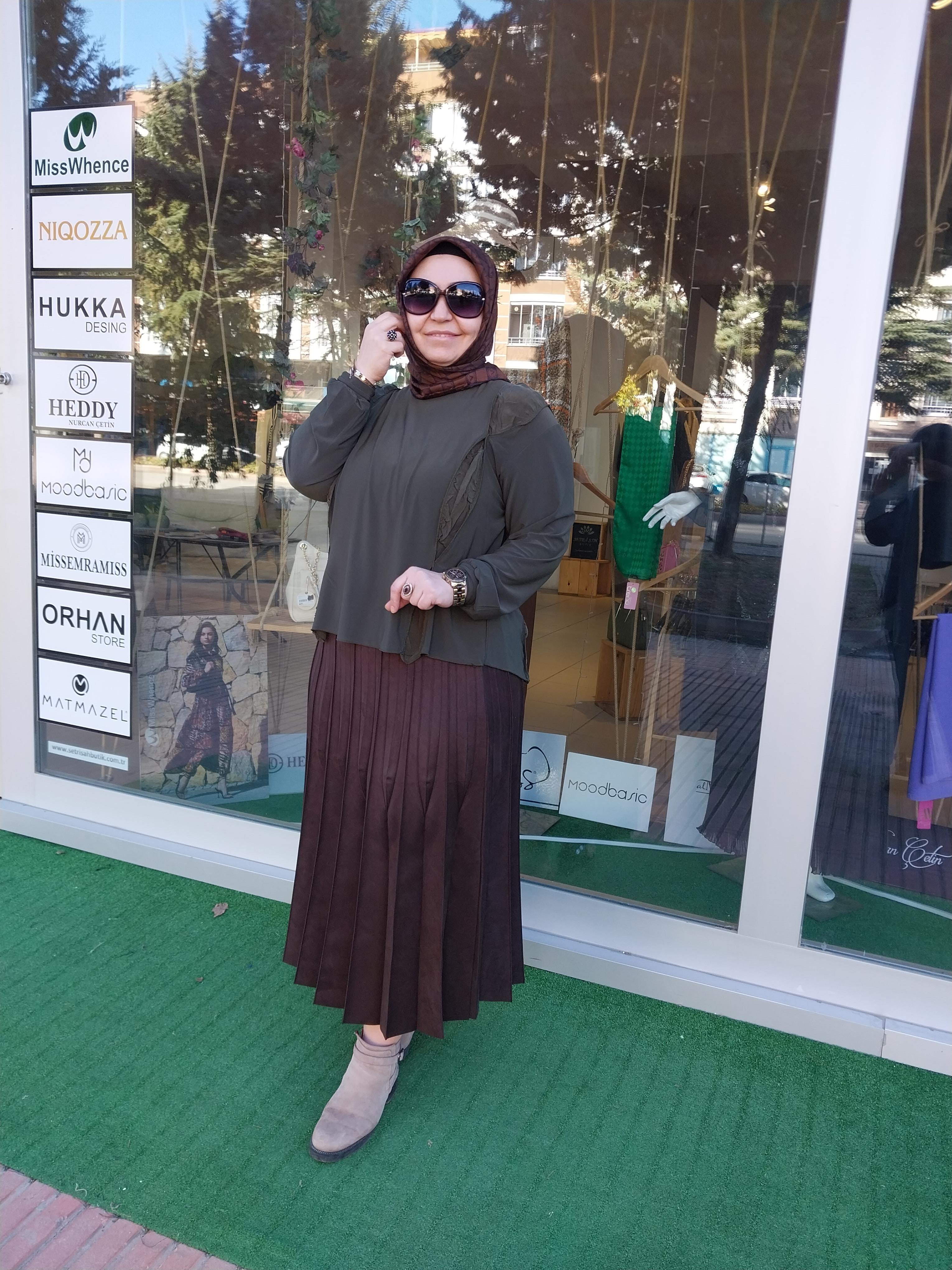 MİSSWHENCE İPEK DETAYLI KISA TUNİK YEŞİL 34010