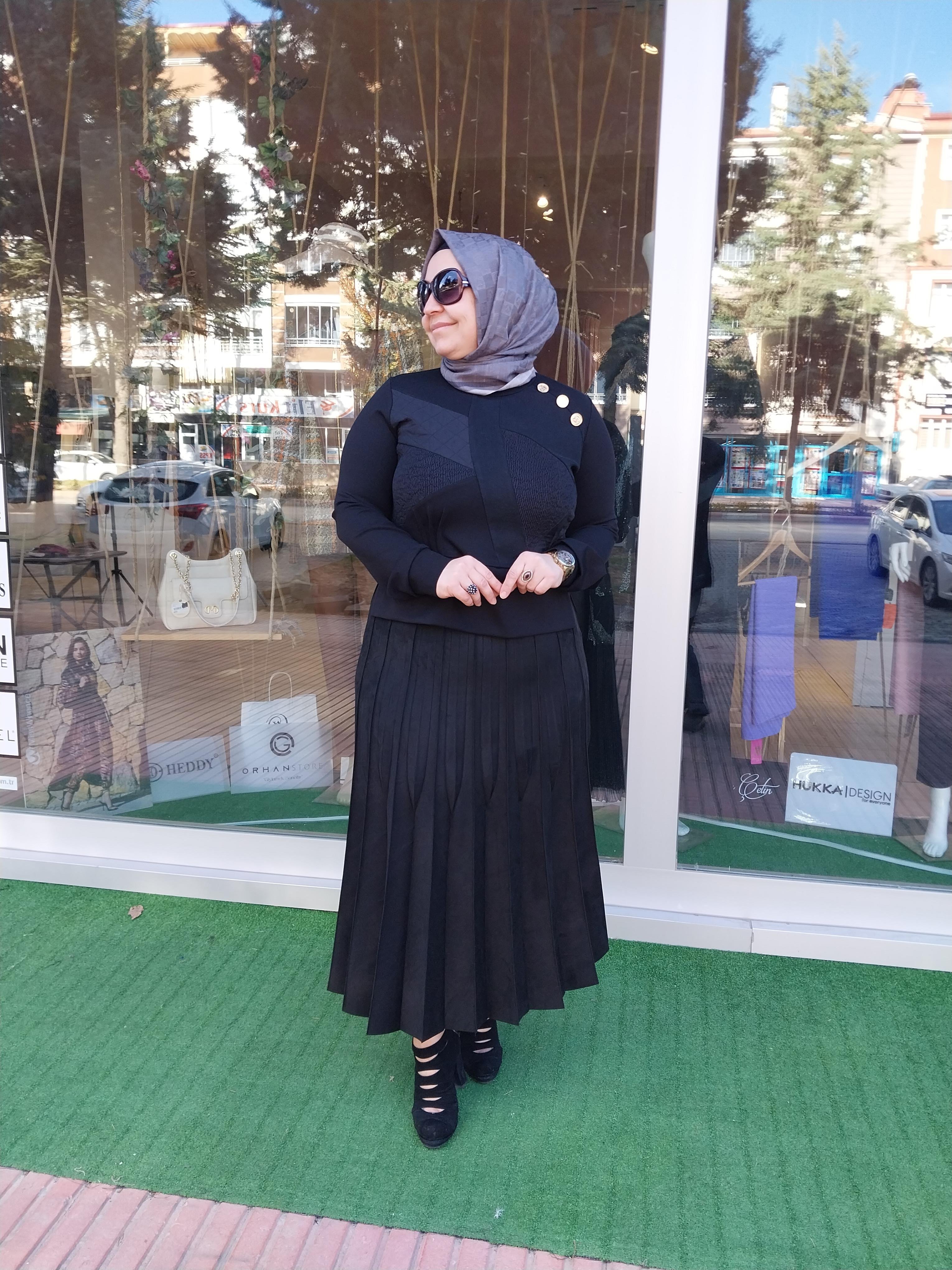 MİSSWHENCE ÇELİK ÖRME KISA BLUZ SİYAH 34044