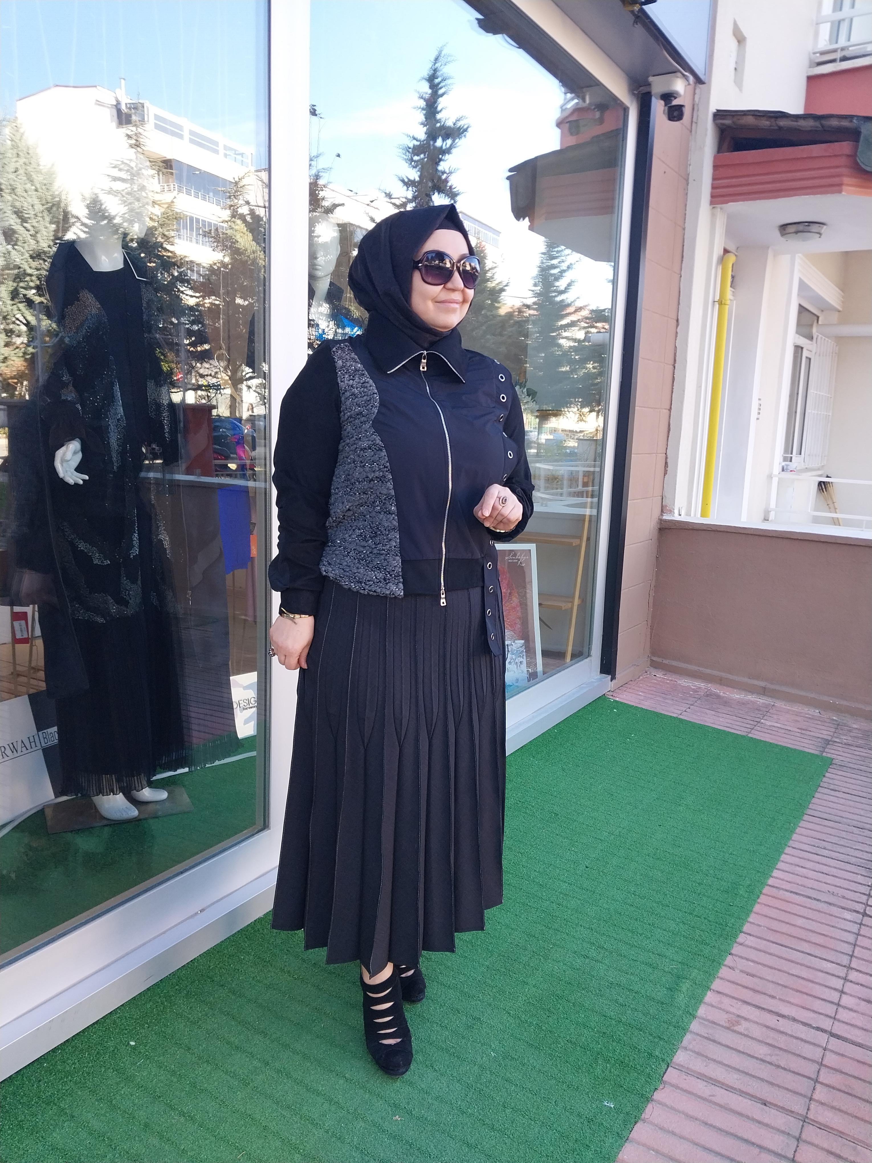 MİSSWHENCE PETCWORK FERMUARLI CEKET SİYAH 34200