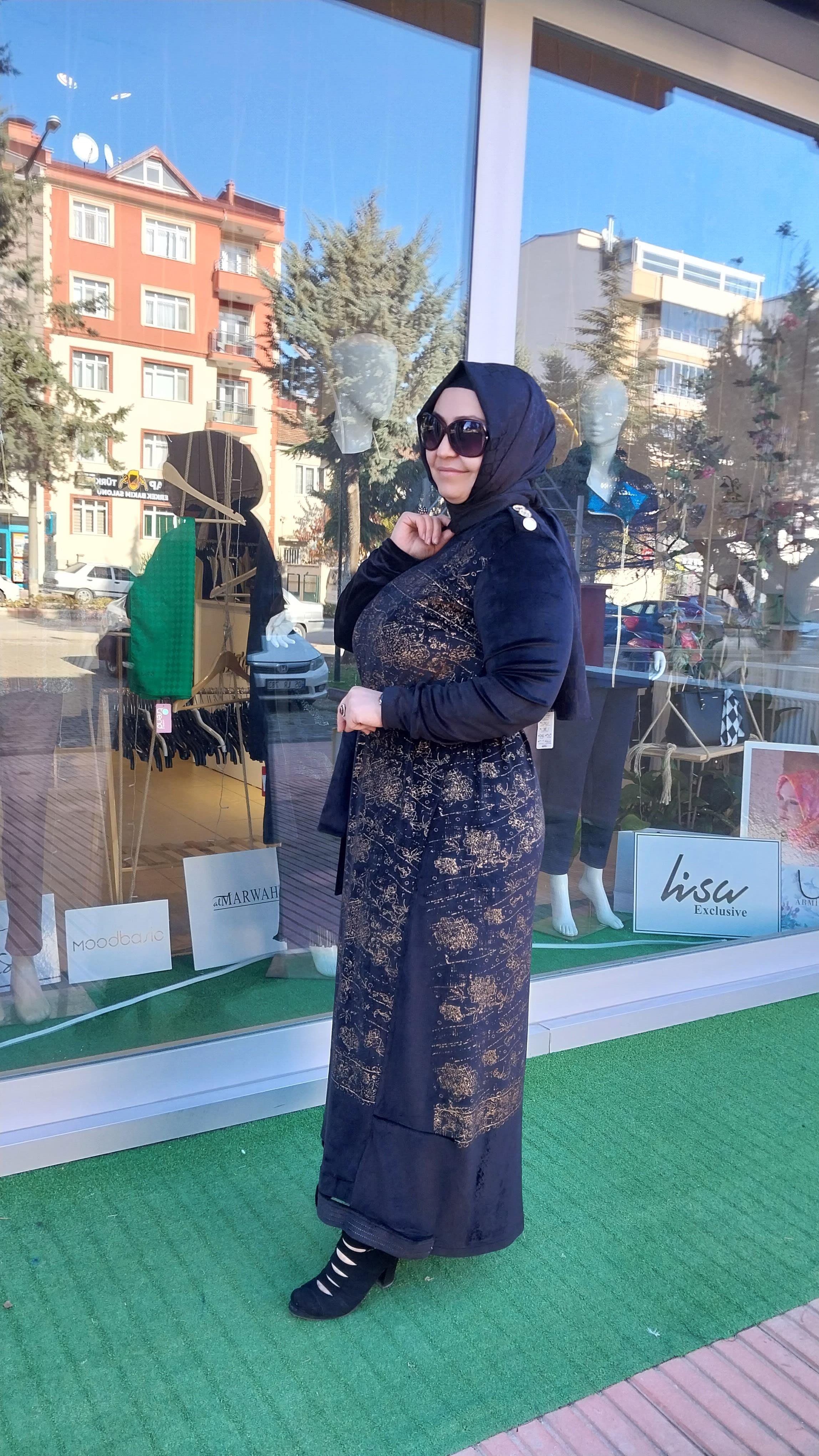 MİSSWHENCE KADİFE ELBİSE SİYAH 34805