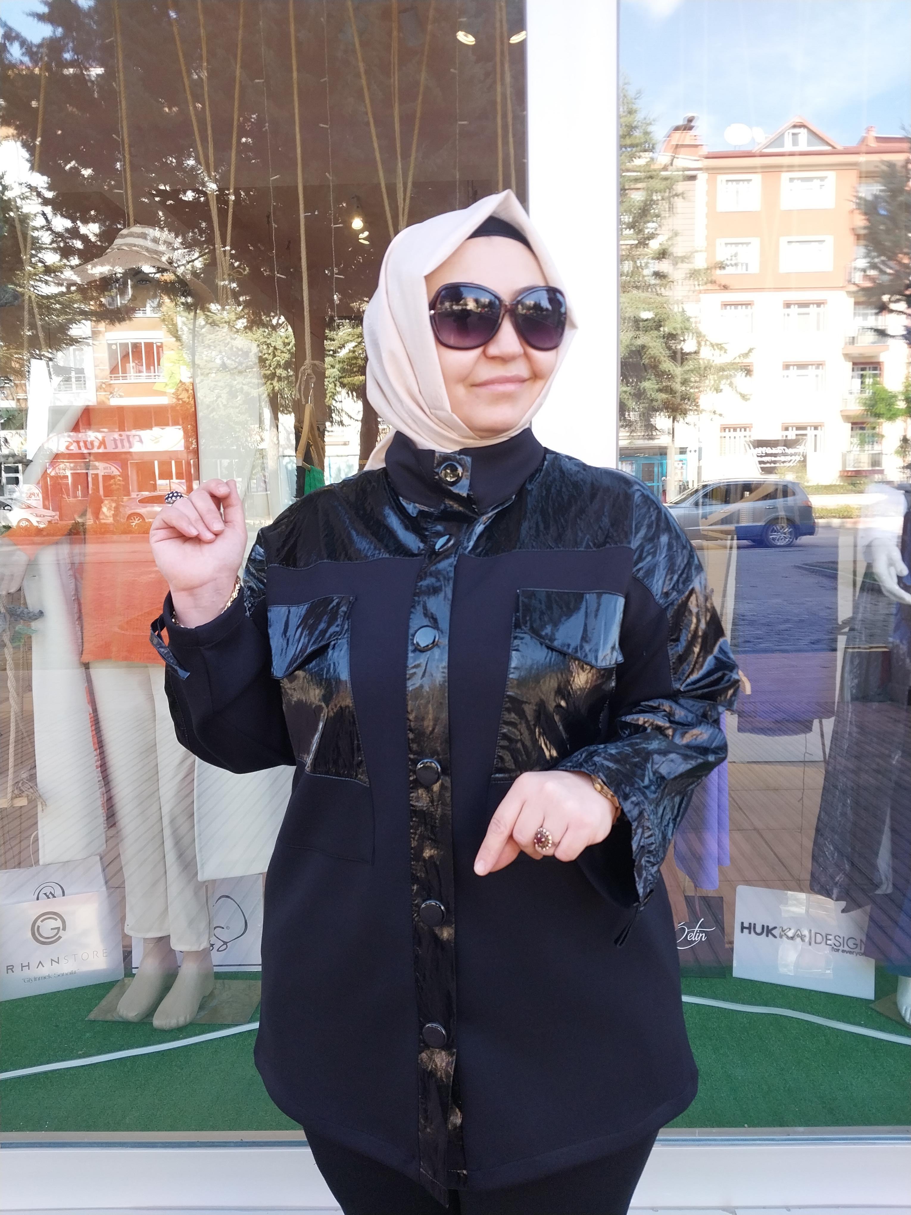 MİSSEMRAMİSS COTONE PARLAK DETAYLI PANTOLONLU TAKIM SİYAH 4187