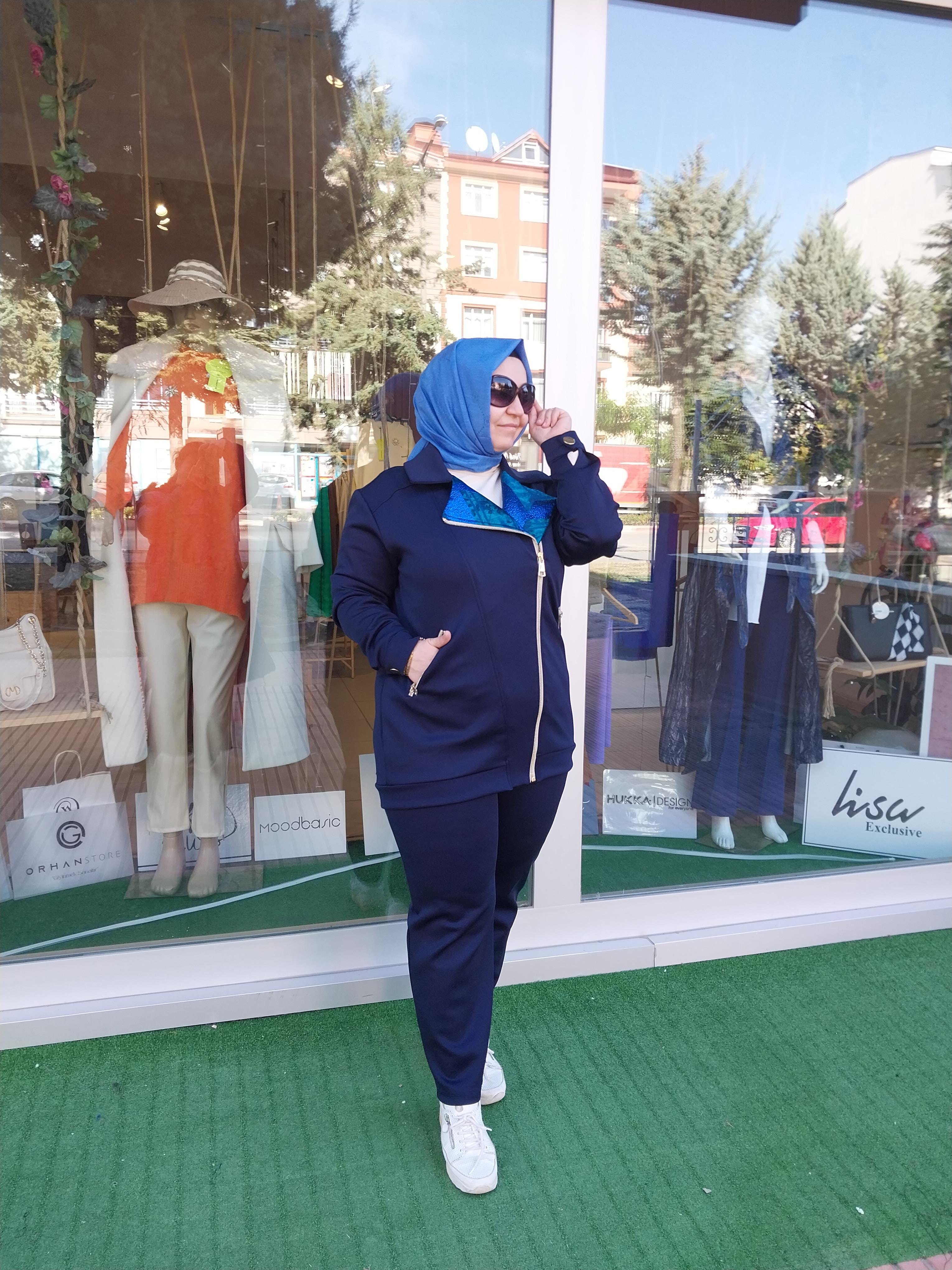 MİSSEMRAMİSS BİKER CEKETLİ PANTOLONLU TAKIM LACİVERT 4189