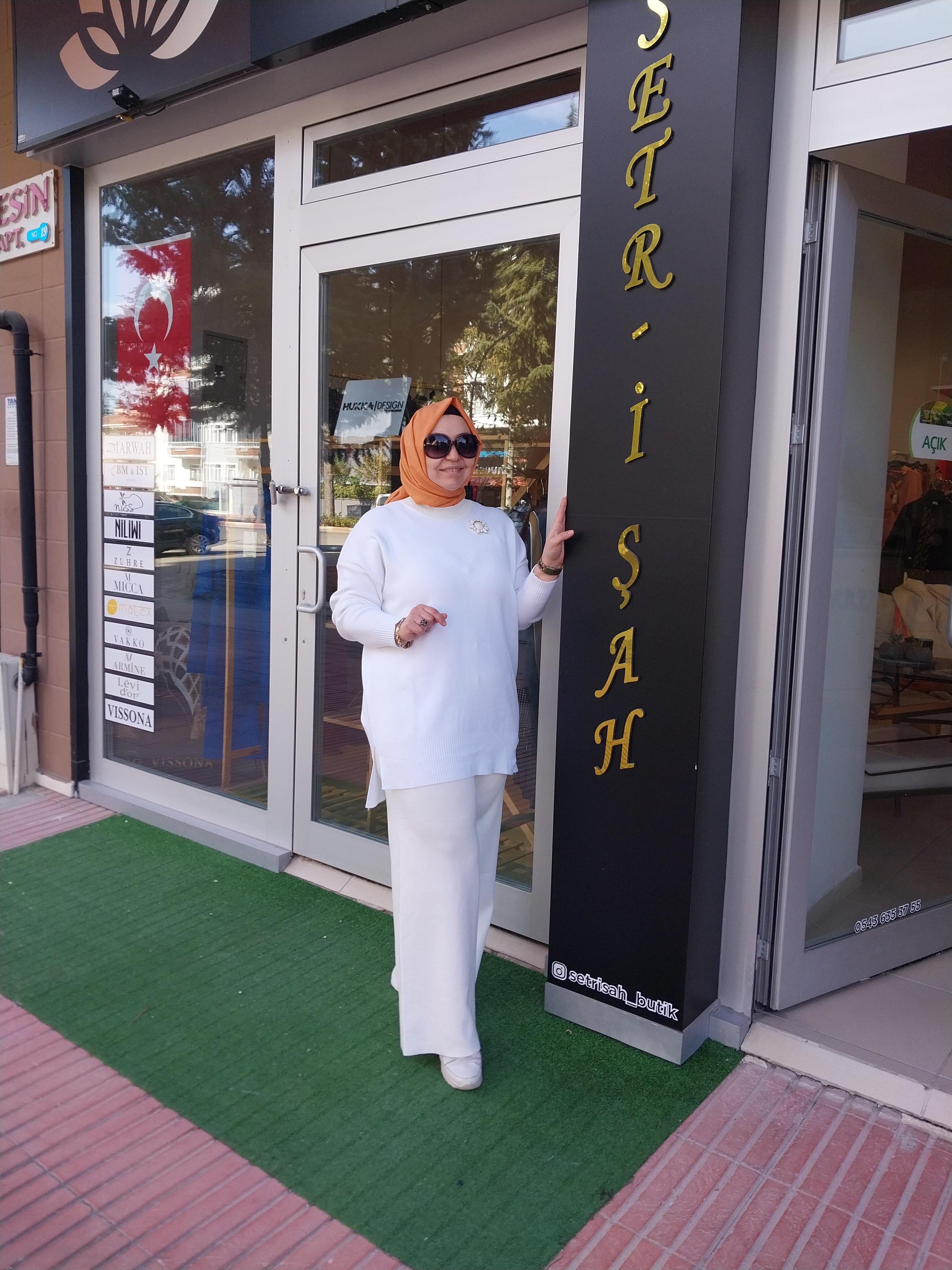 MİSSEMRAMİSS MAGLERİA TRİKO PANTOLONLU TAKIM EKRU 4198