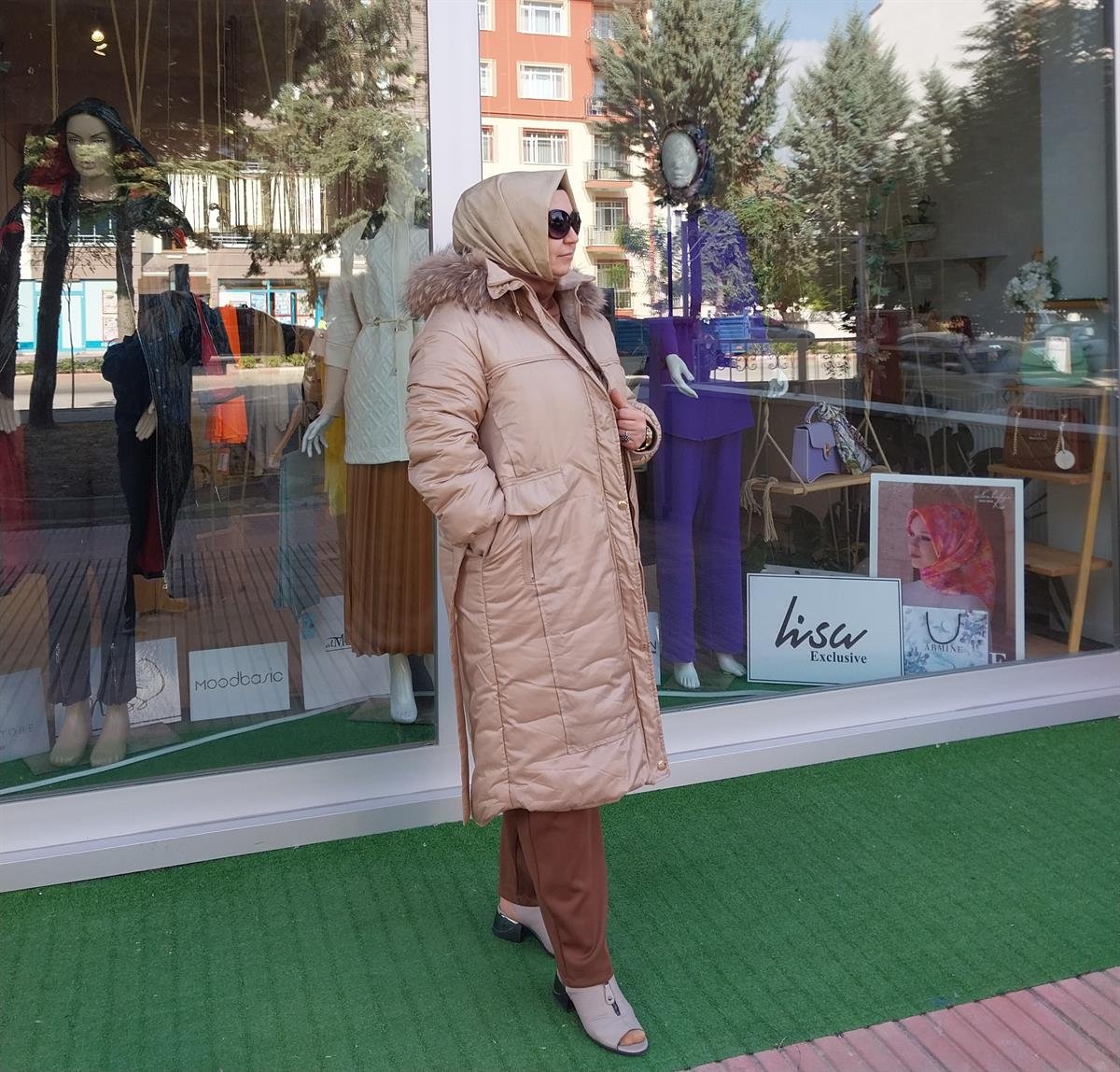 HUKKA KÜRK DETAYLI FERMUAR KAPŞON BEJ MONT 23HK1169