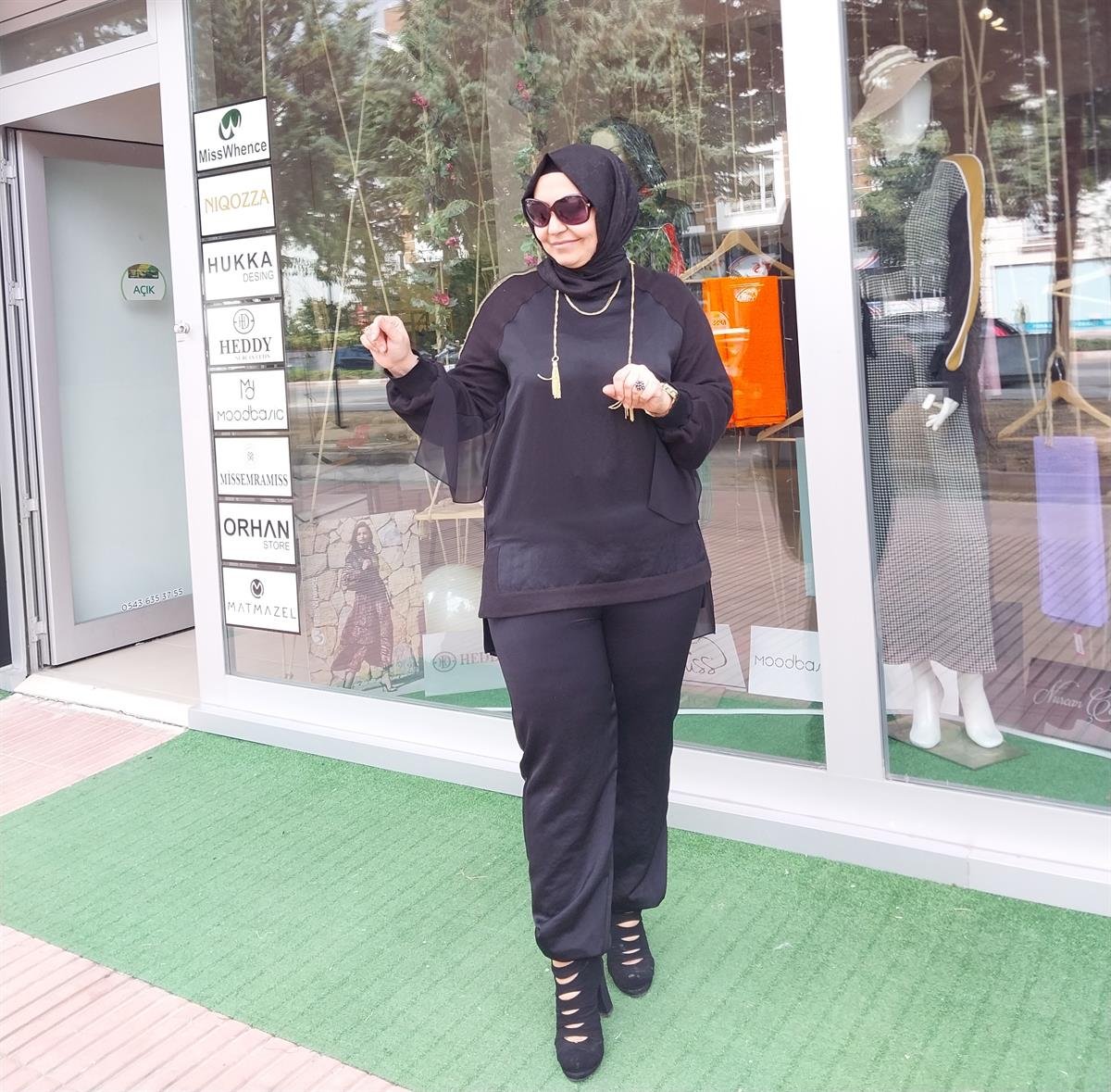 HUKKA LASTİKLİ PAÇA PANTOLON SİYAH 23HK1081