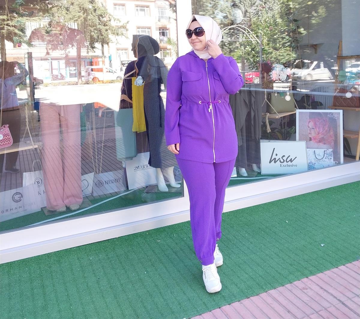 LİSA EXCULUSİVE MİNELLA MOR PANTOLONLU TAKIM 2053