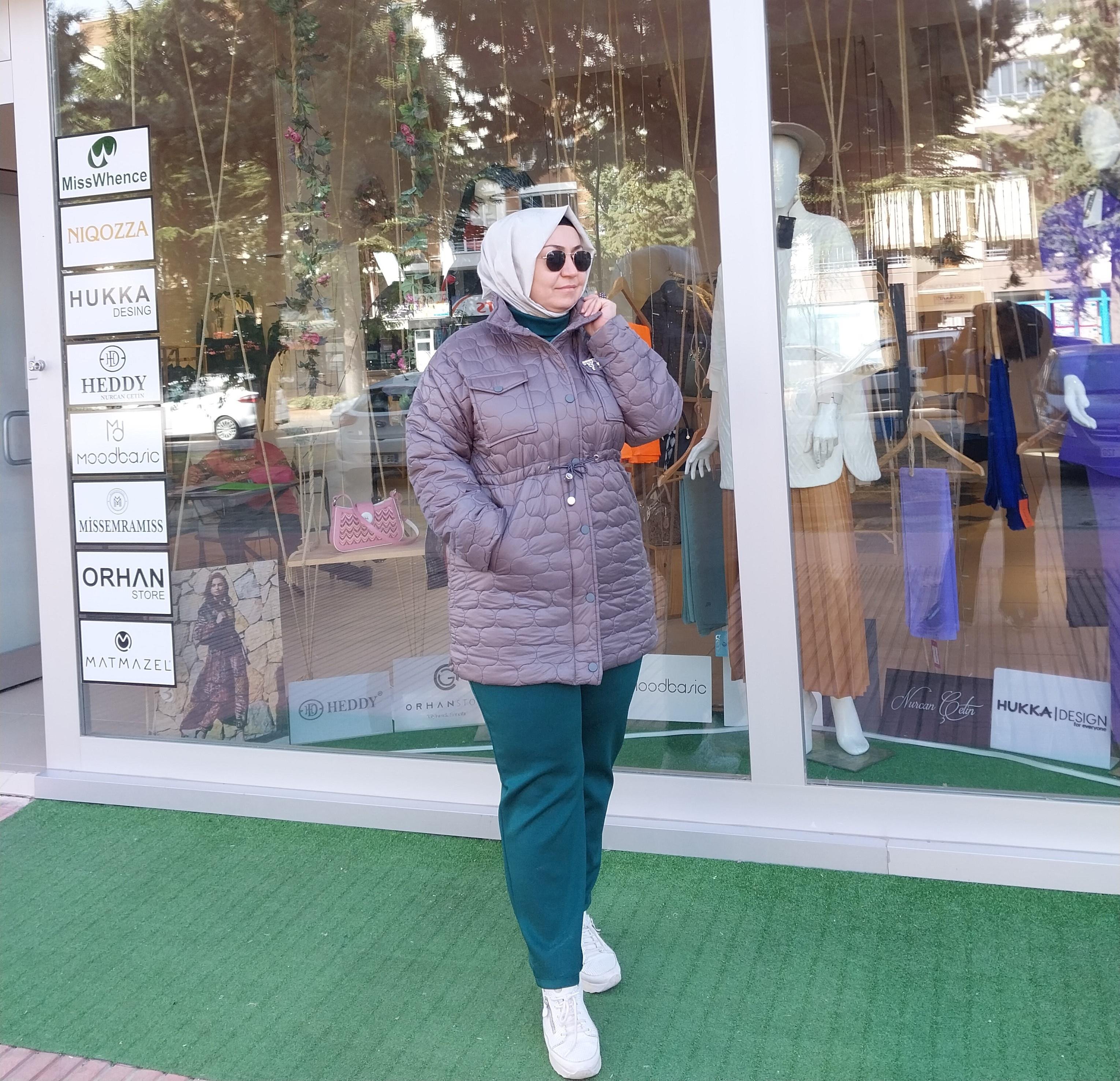 MİSSEMRAMİSS İŞLEMELİ CASUAL KAPİTONE MONT ANTRASİT 4142