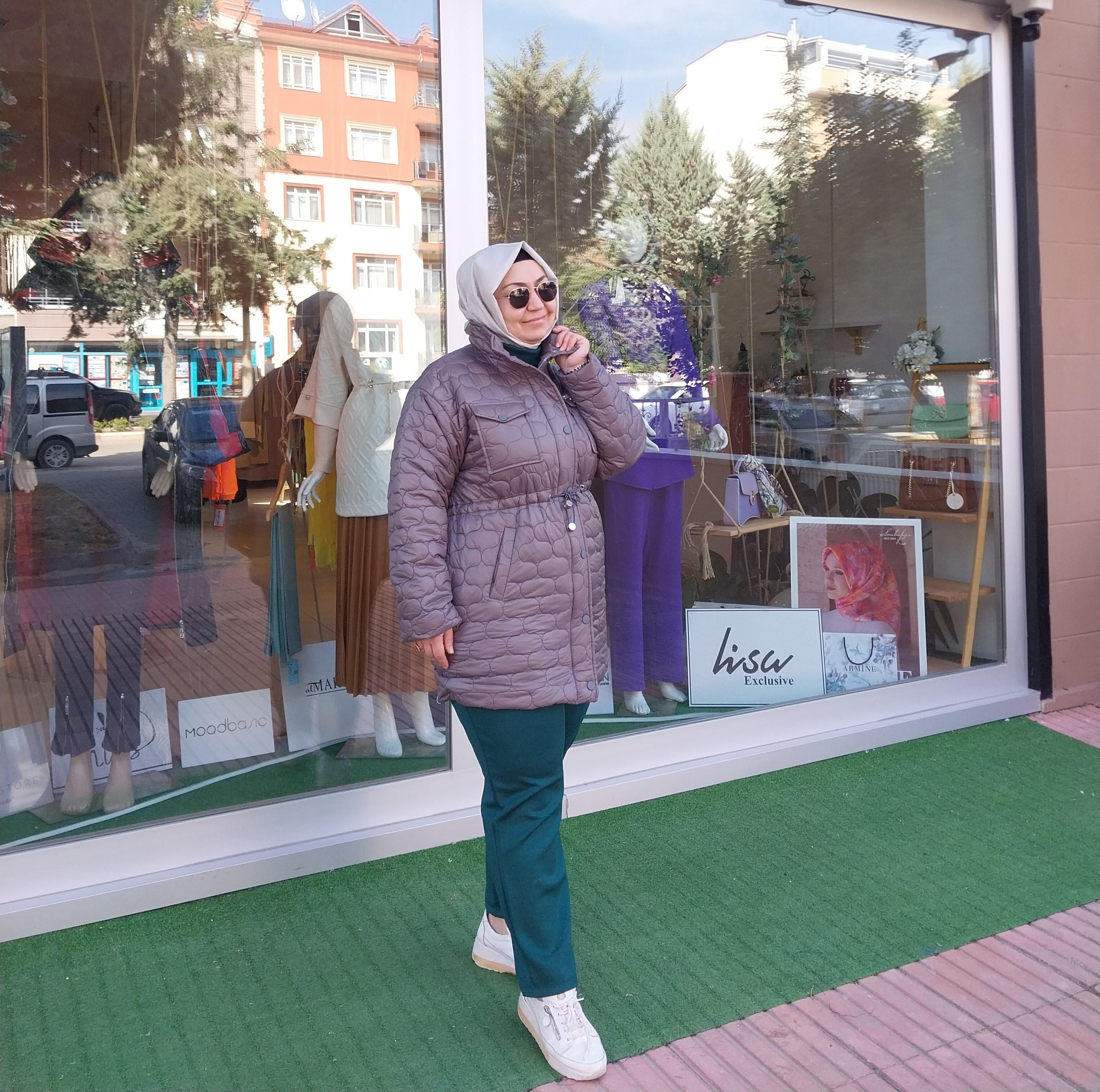 MİSSEMRAMİSS İŞLEMELİ CASUAL KAPİTONE MONT ANTRASİT 4142