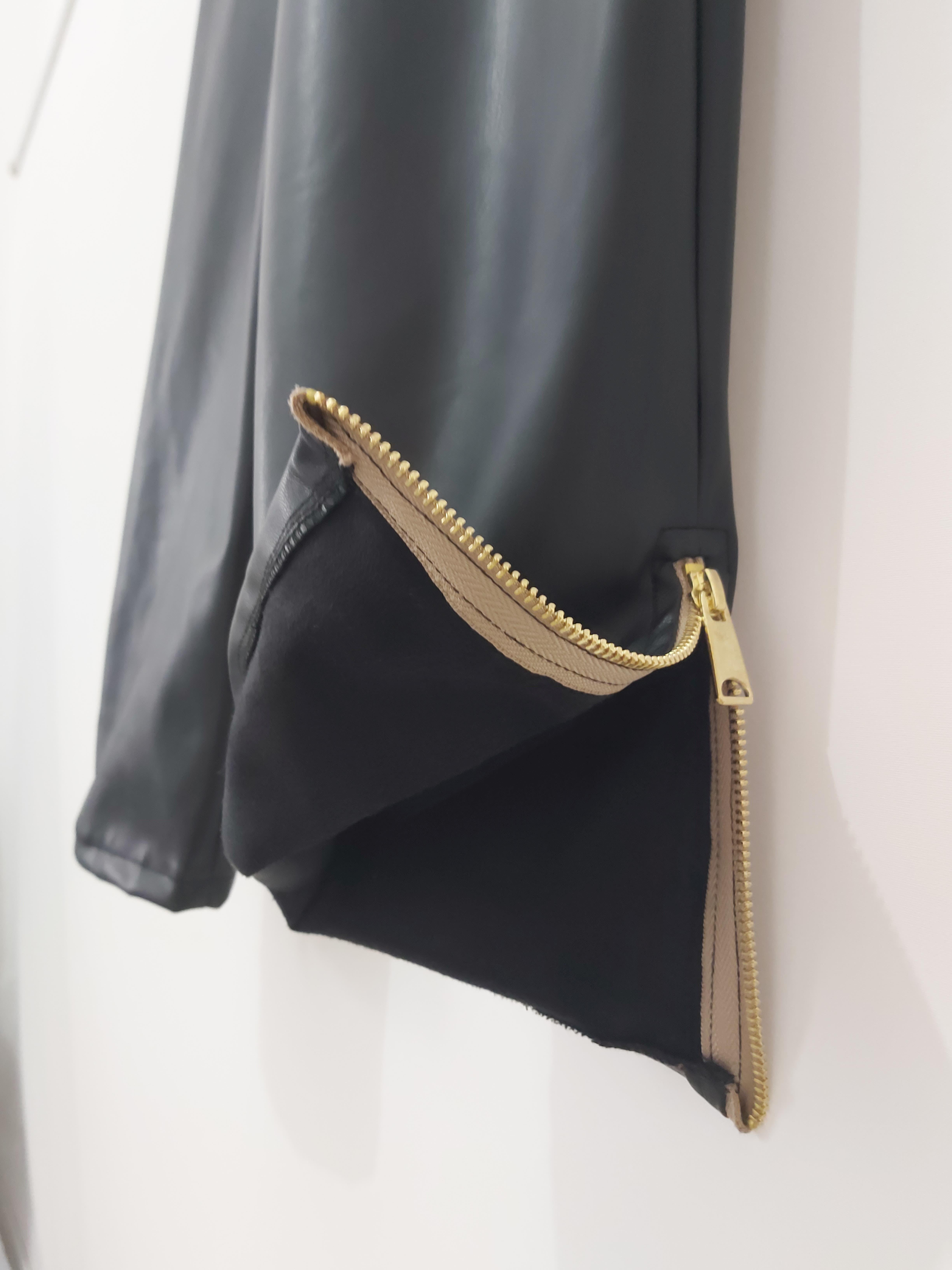 MİSSEMRAMİSS LEATHER(DERİ) FERMUAR DETAYLI PANTOLON SİYAH 4156