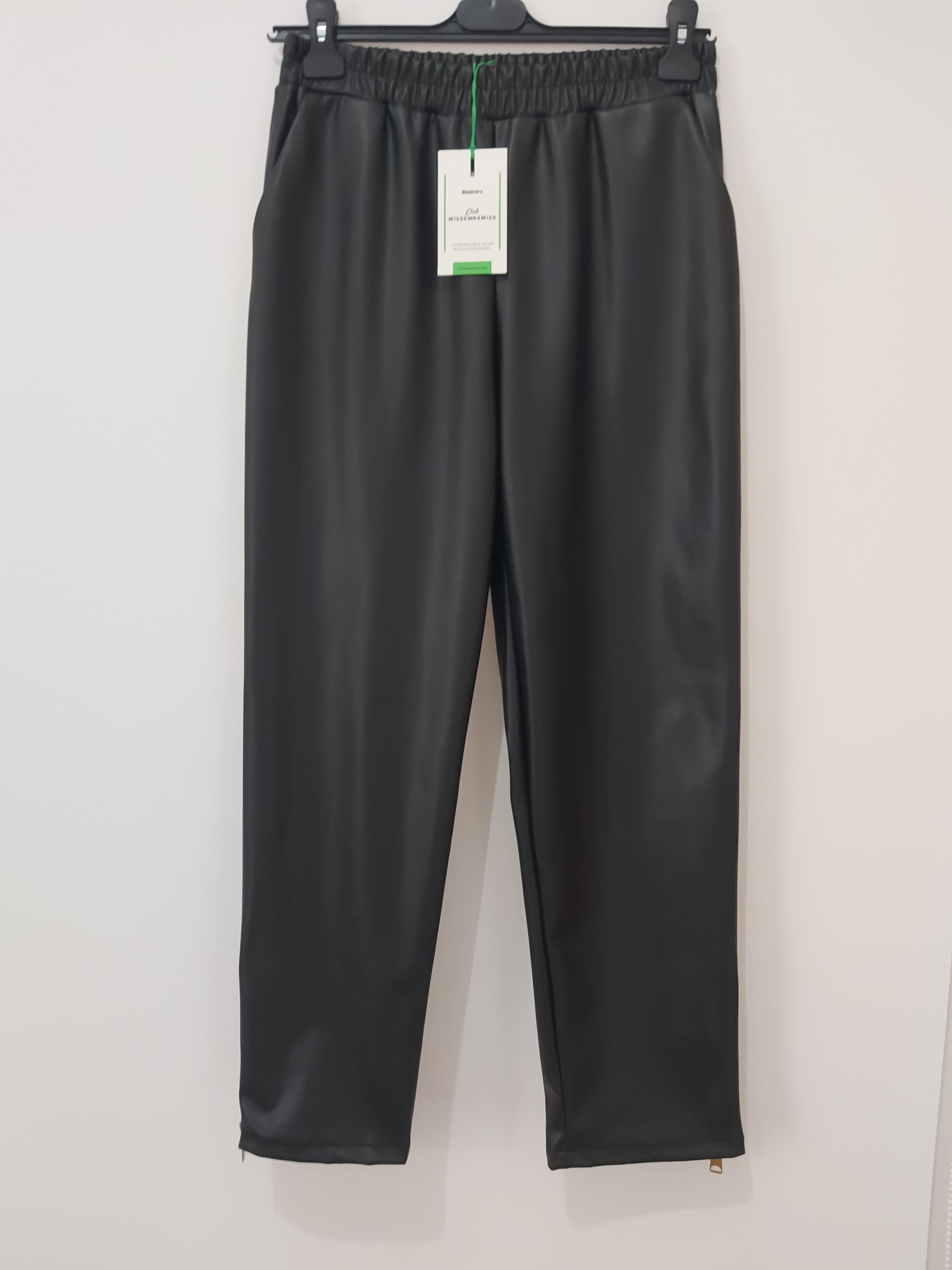 MİSSEMRAMİSS LEATHER(DERİ) FERMUAR DETAYLI PANTOLON SİYAH 4156