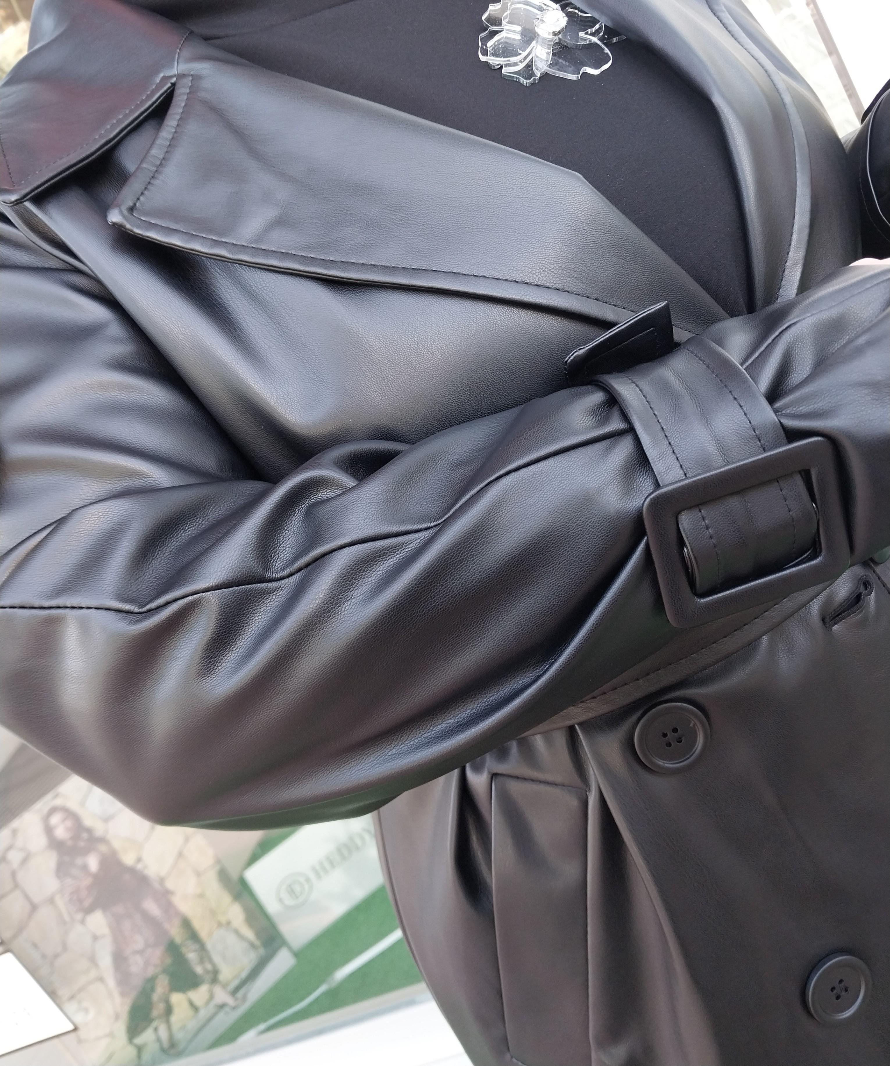 MİSSEMRAMİSS STREET LEATHER TRENÇ SİYAH 4237