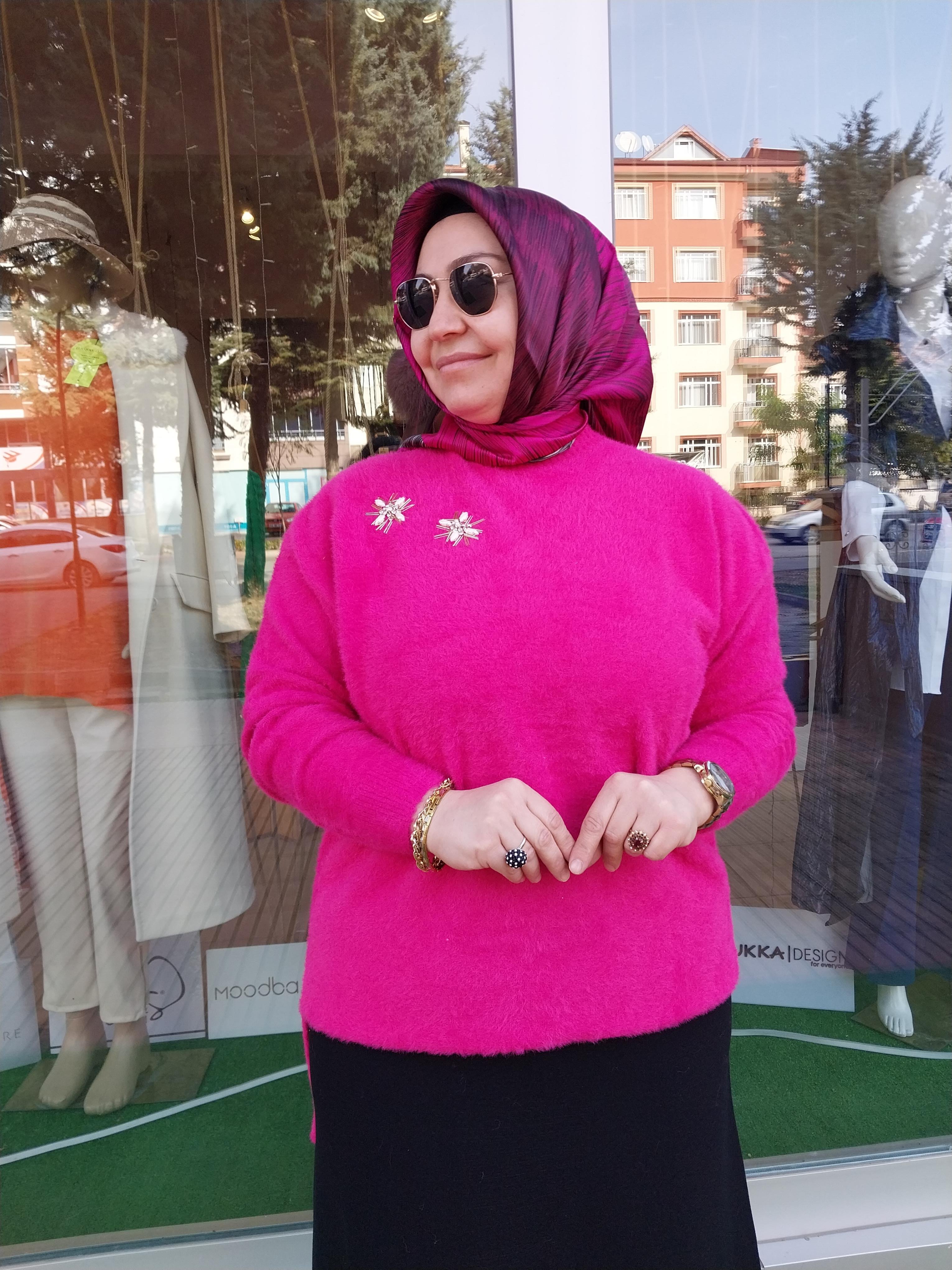 MİSSEMRAMİSS TAŞ İŞLEMELİ ANGORA KAZAK FUŞYA 4224