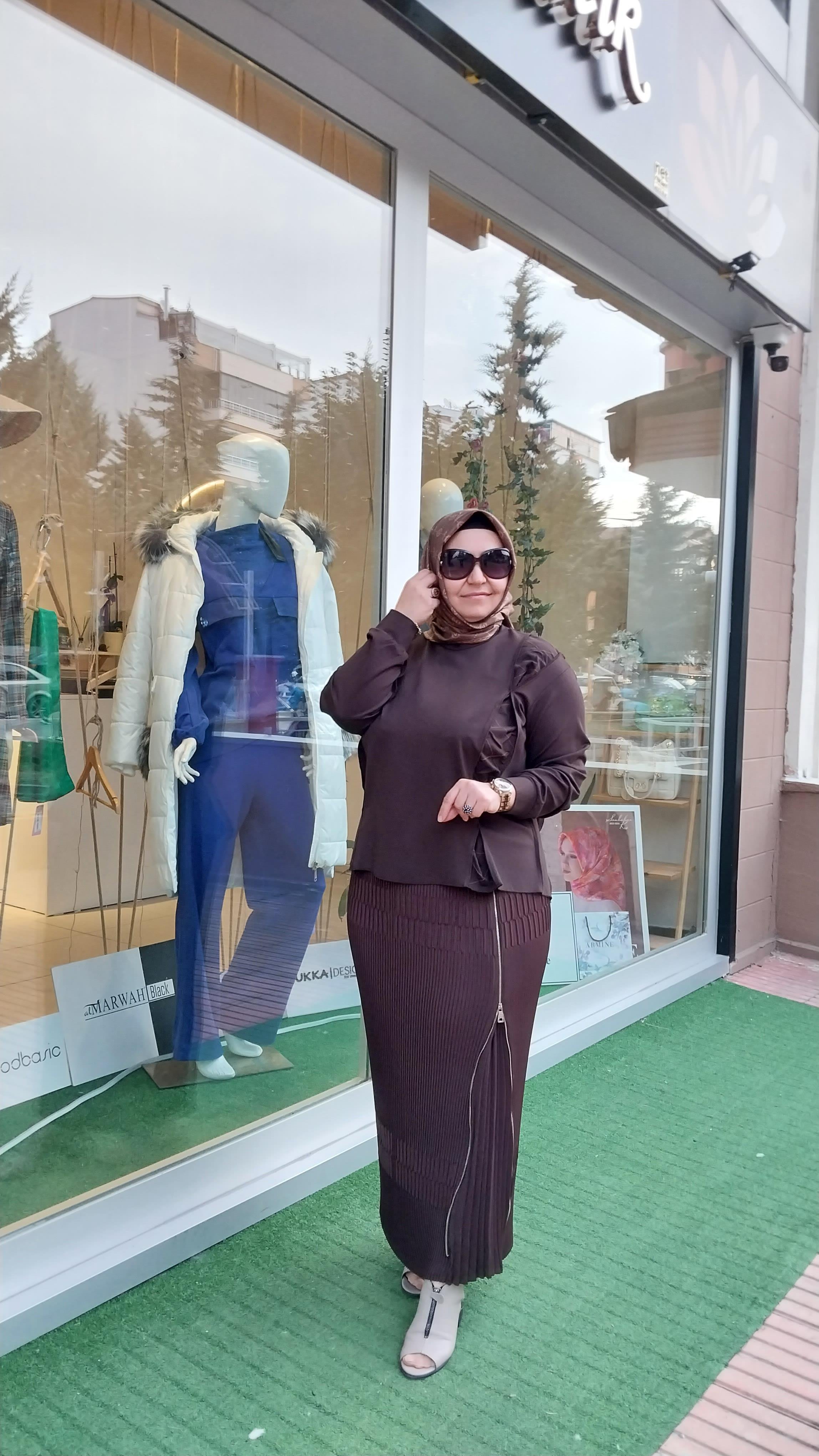 MİSSWHENCE ÇELİK ÖRME KISA TUNİK KAHVERENGİ 34029