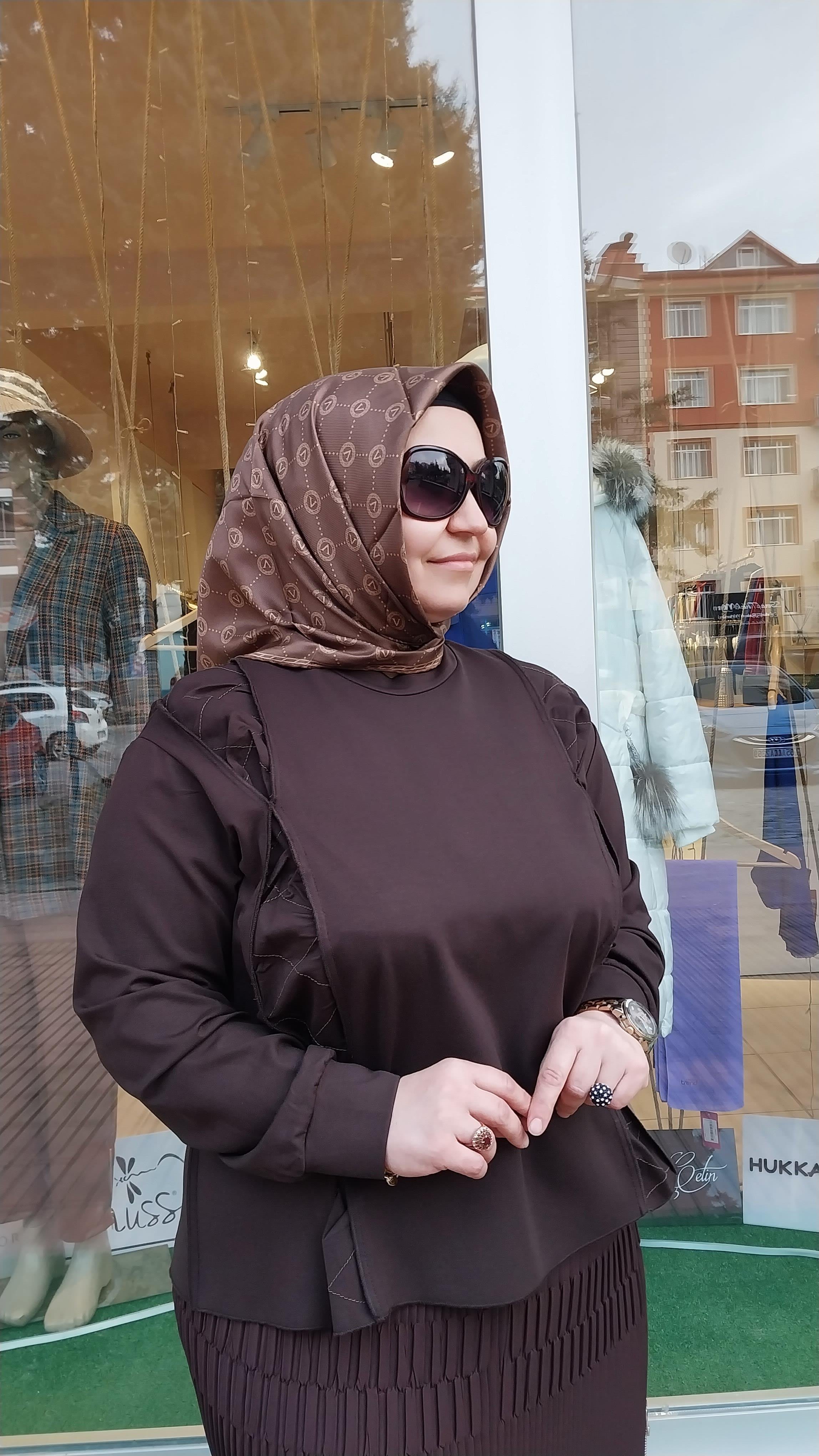MİSSWHENCE ÇELİK ÖRME KISA TUNİK KAHVERENGİ 34029