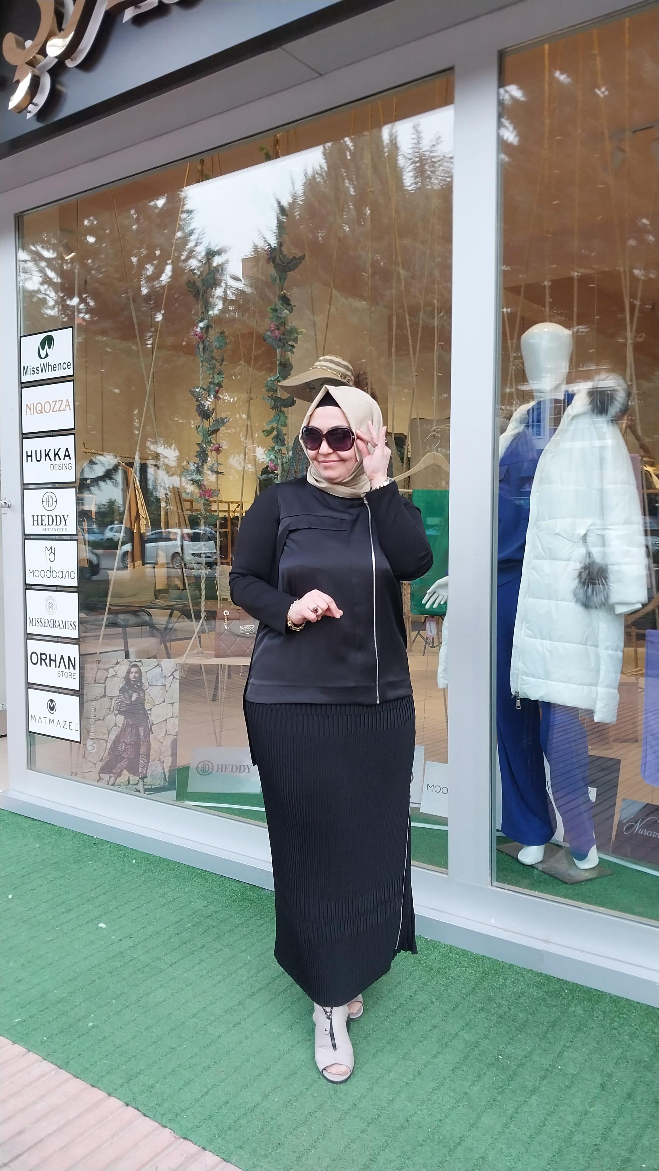 MİSSWHENCE FERMUAR DETAYLI PLİSELİ ETEK SİYAH 34903