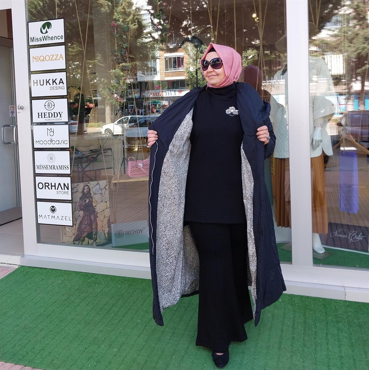 Misswhence Kemerli Şişme Pardesü Mont Siyah 34525