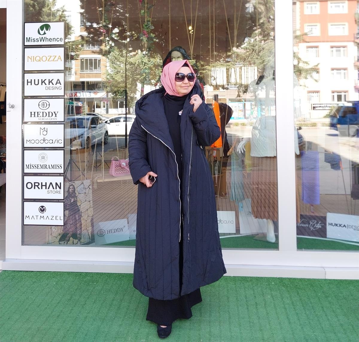 Misswhence Kemerli Şişme Pardesü Mont Siyah 34525