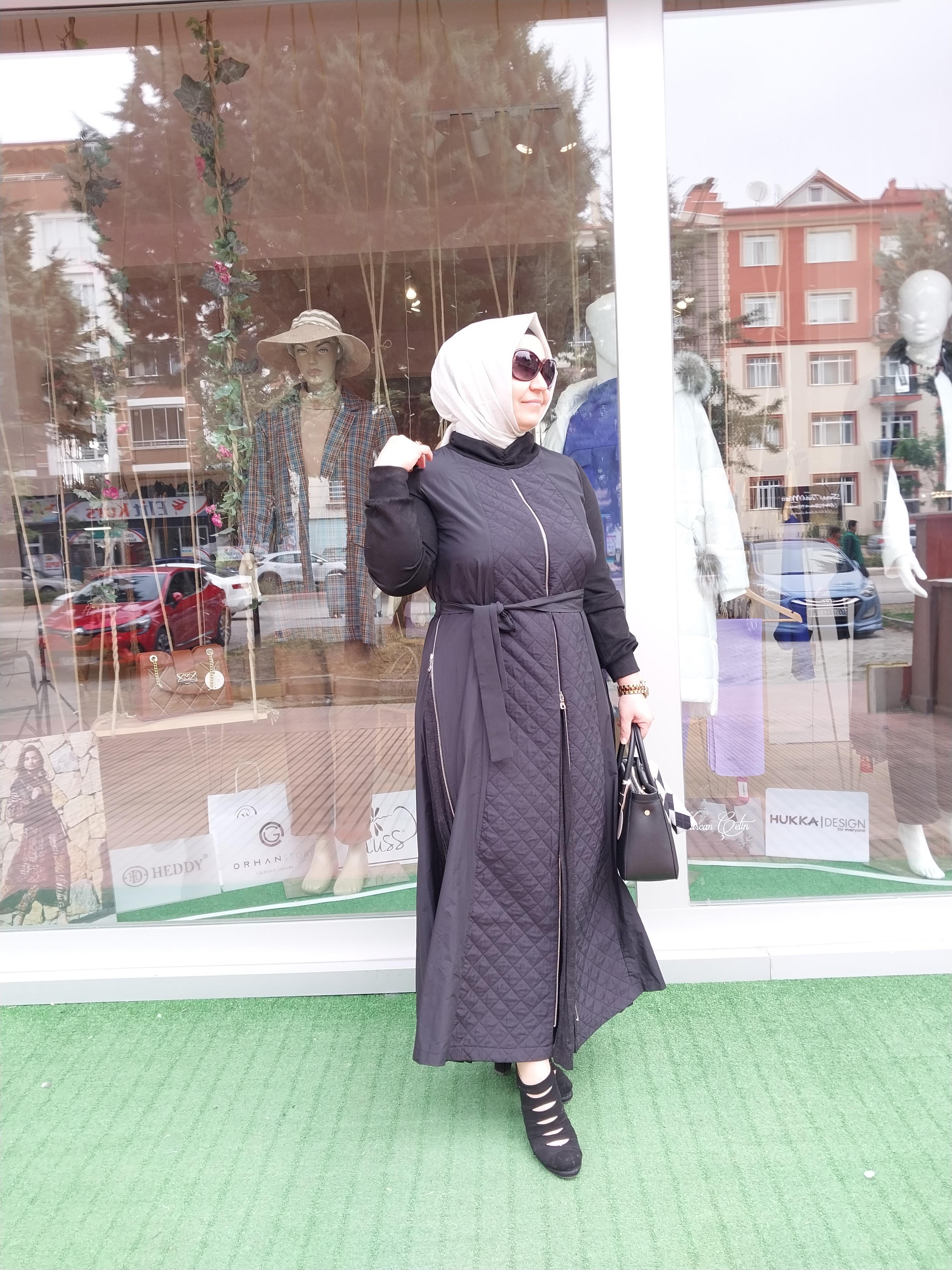 MİSSWHENCE PLİSE FERMUAR DETAYLI ELBİSE SİYAH 34800