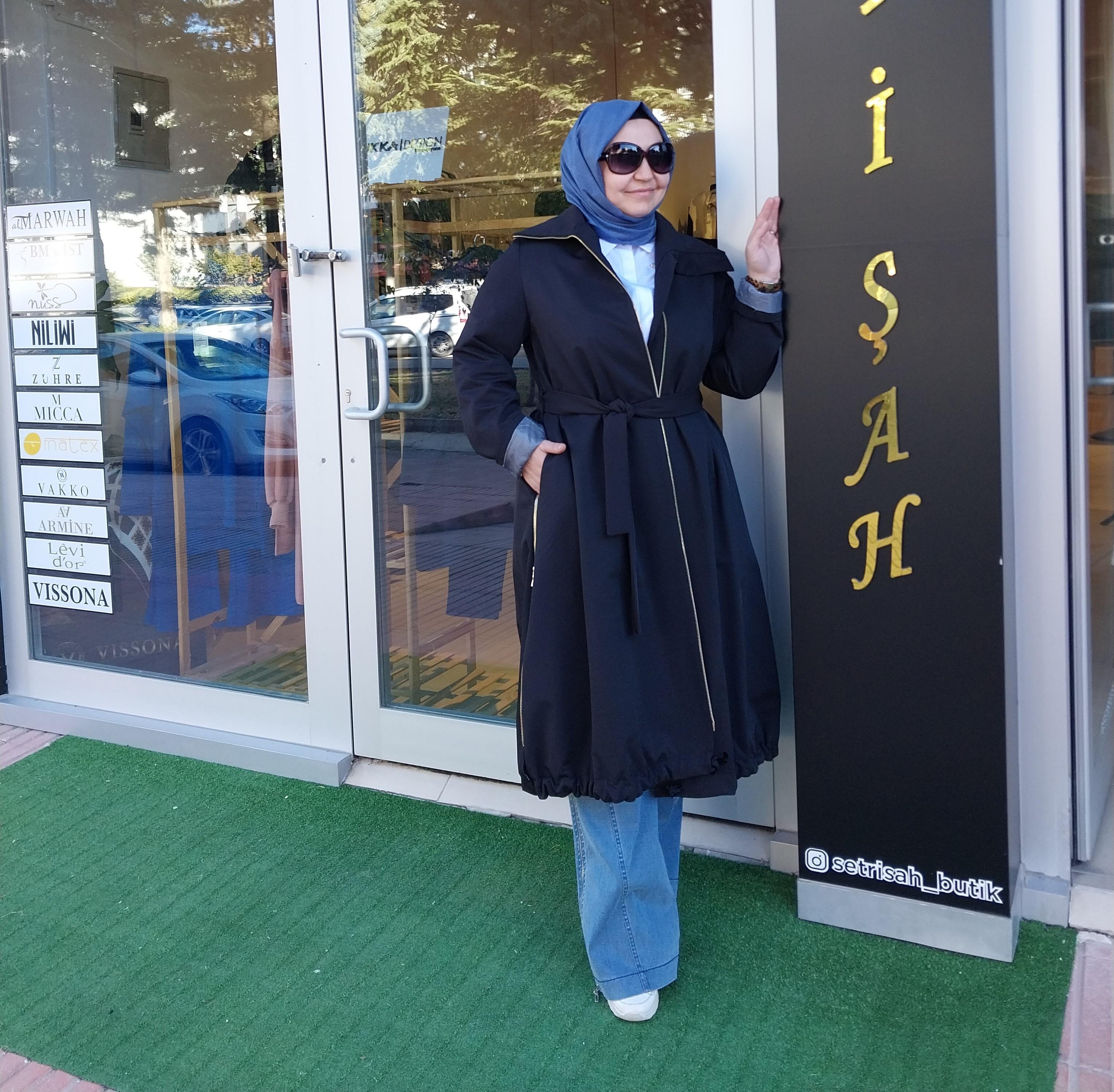 MİSSWHENCE YAN FERMUAR DETAYLI KISA PARDESÜ SİYAH 34502
