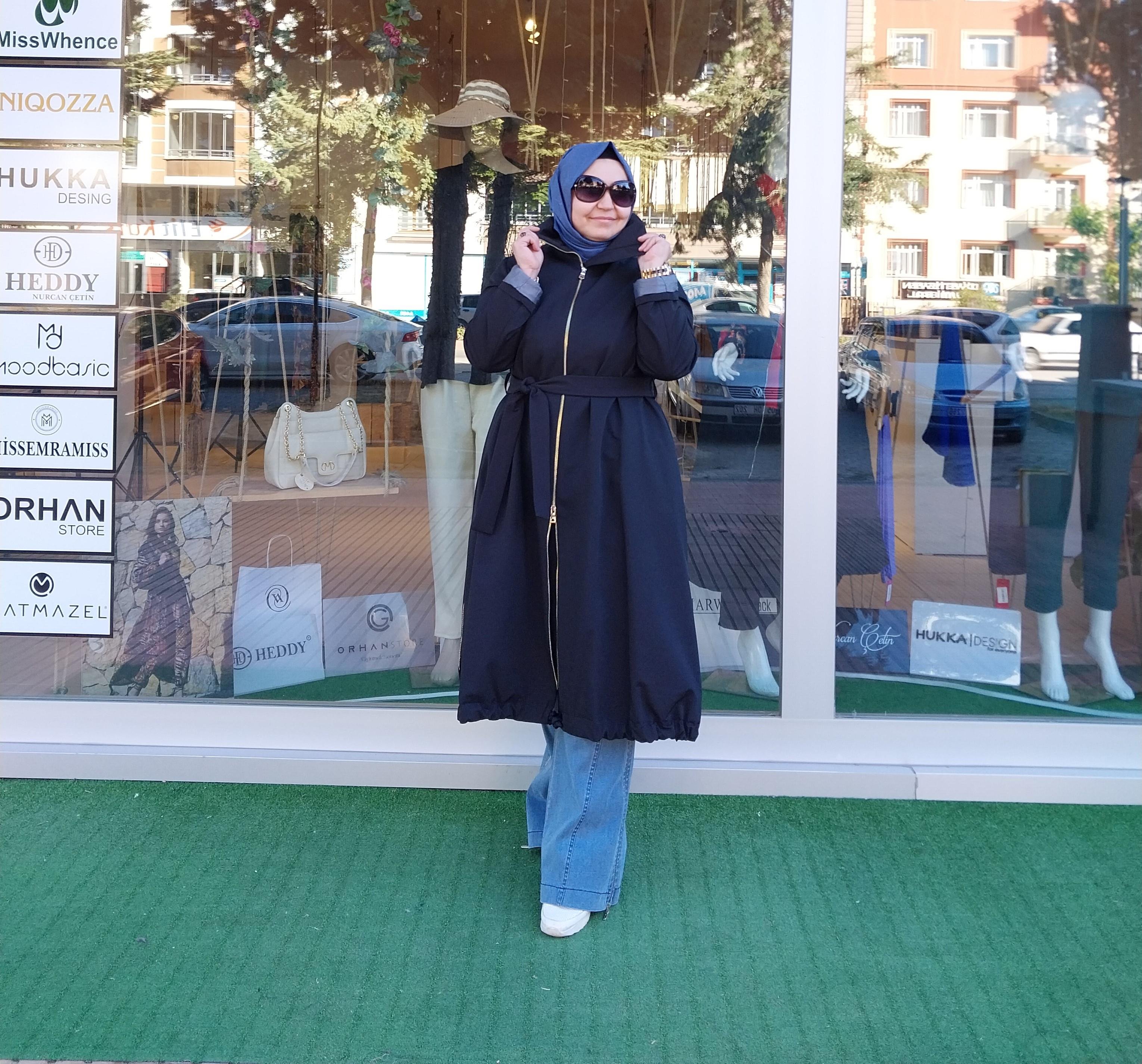 MİSSWHENCE YAN FERMUAR DETAYLI KISA PARDESÜ SİYAH 34502