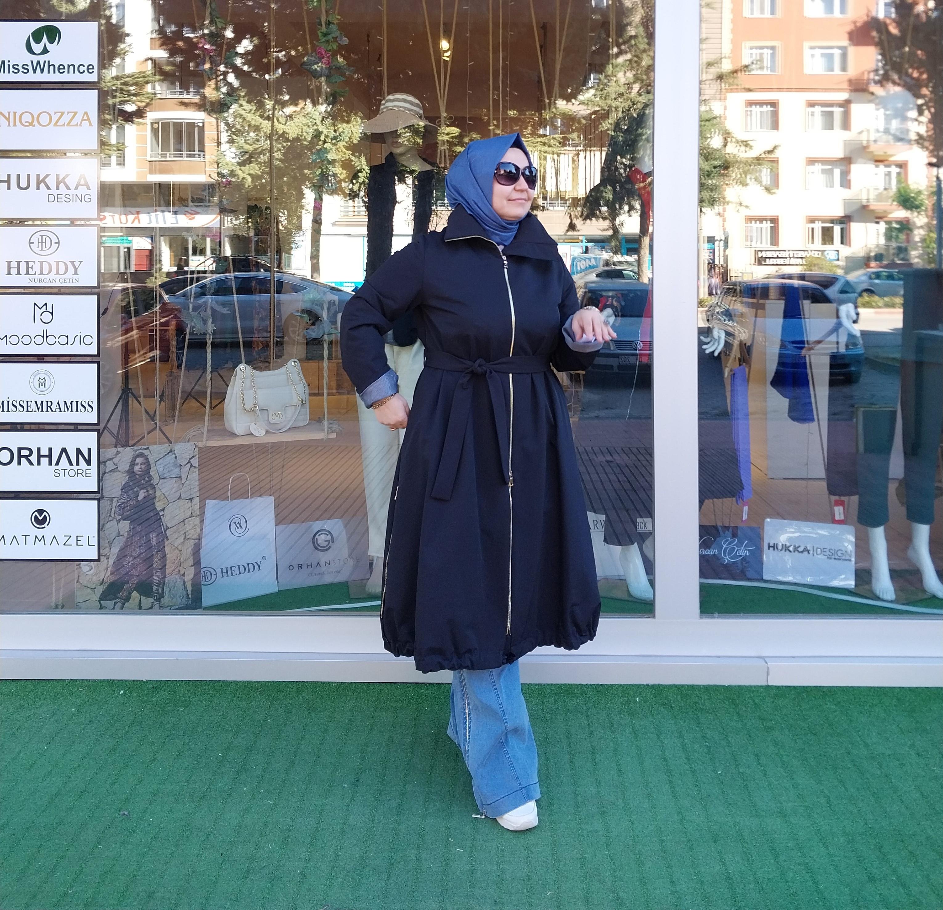 MİSSWHENCE YAN FERMUAR DETAYLI KISA PARDESÜ SİYAH 34502