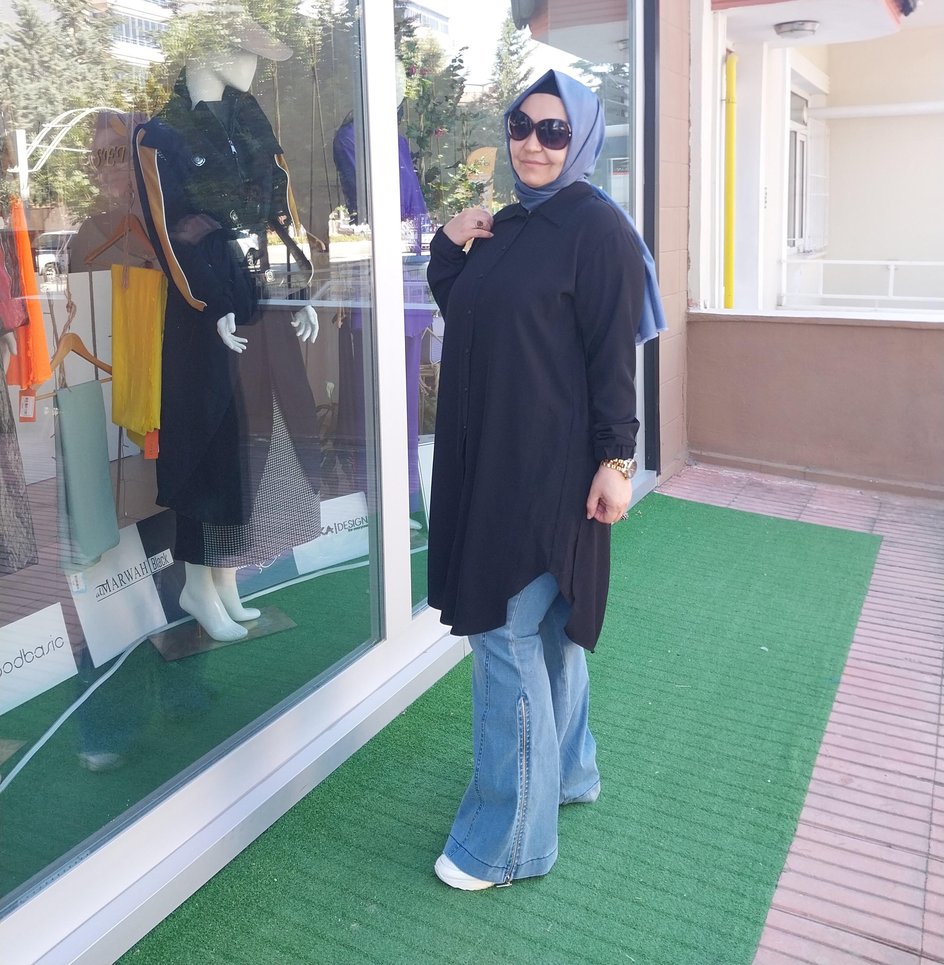 MİSSWHENCE YANI DİKİŞ DETAYLI GÖMLEK SİYAH 34303