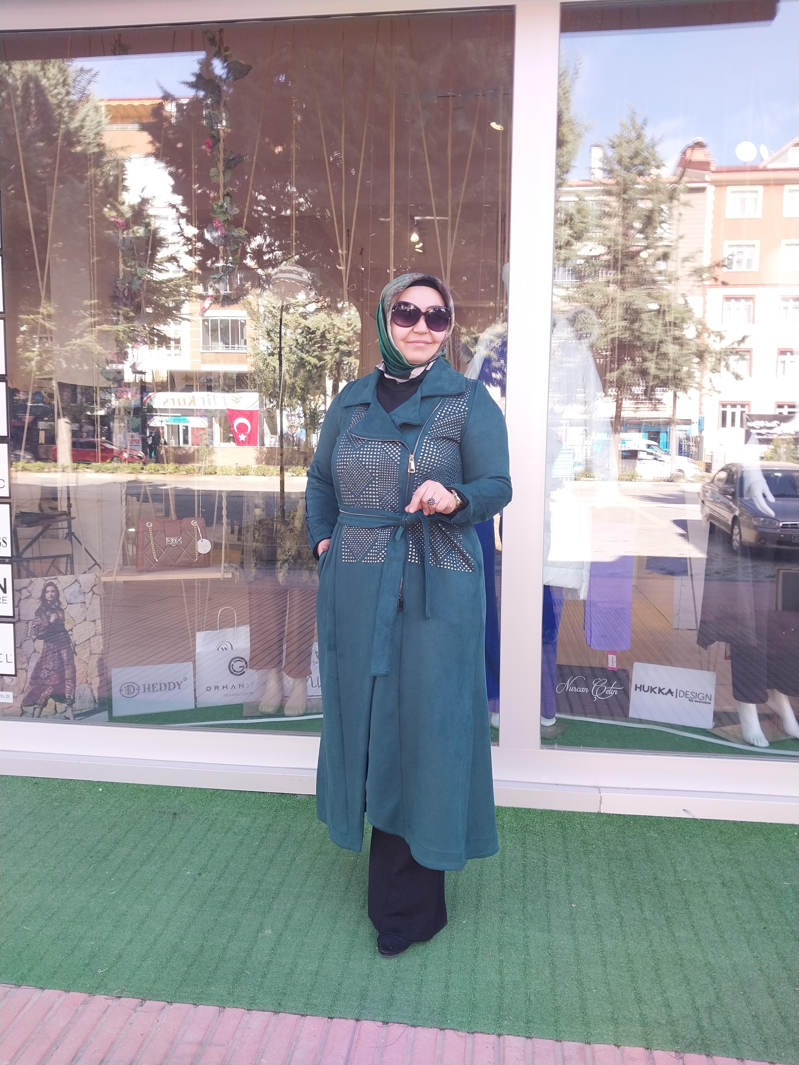 MİSSWHENCE ZIMBA DETAYLI SÜET PARDESÜ ZÜMRÜT 34520