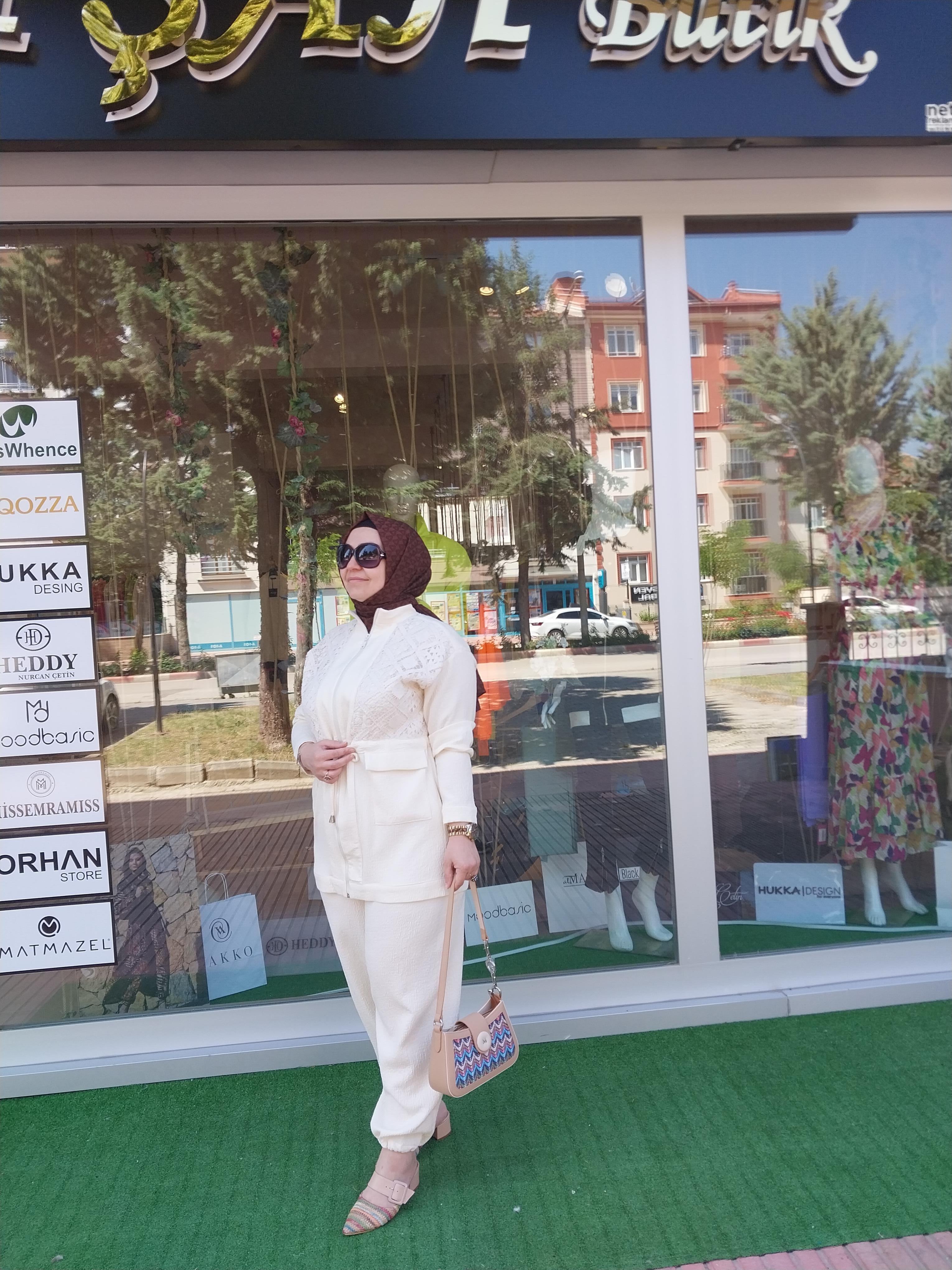 NİQOZZA AZALEA DANTEL DETAYLI TAKIM EKRU 60045