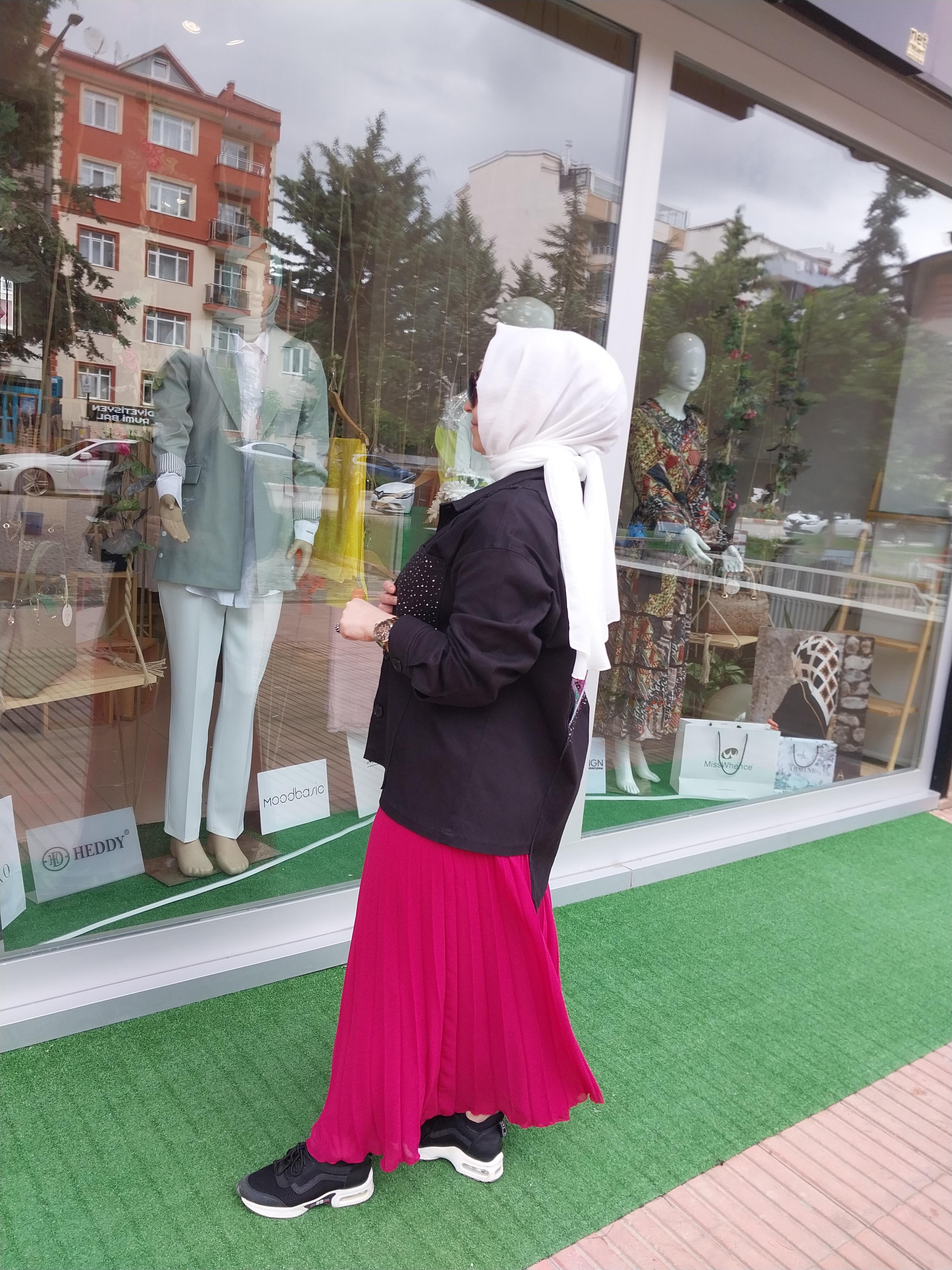 NİQOZZA CROCUS TAŞLI GABARDİN CEKET SİYAH 40024
