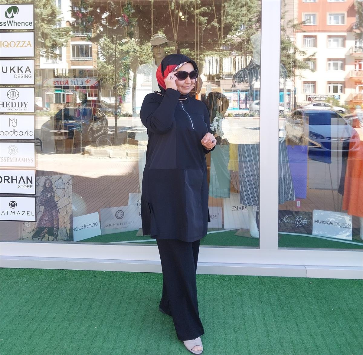 NURCAN ÇETİN PARAŞÜT DETAY BAMBU PANTOLONLU TAKIM SİYAH 24421
