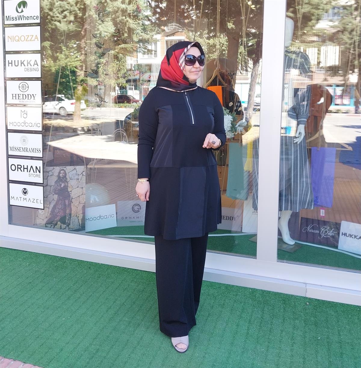 NURCAN ÇETİN PARAŞÜT DETAY BAMBU PANTOLONLU TAKIM SİYAH 24421